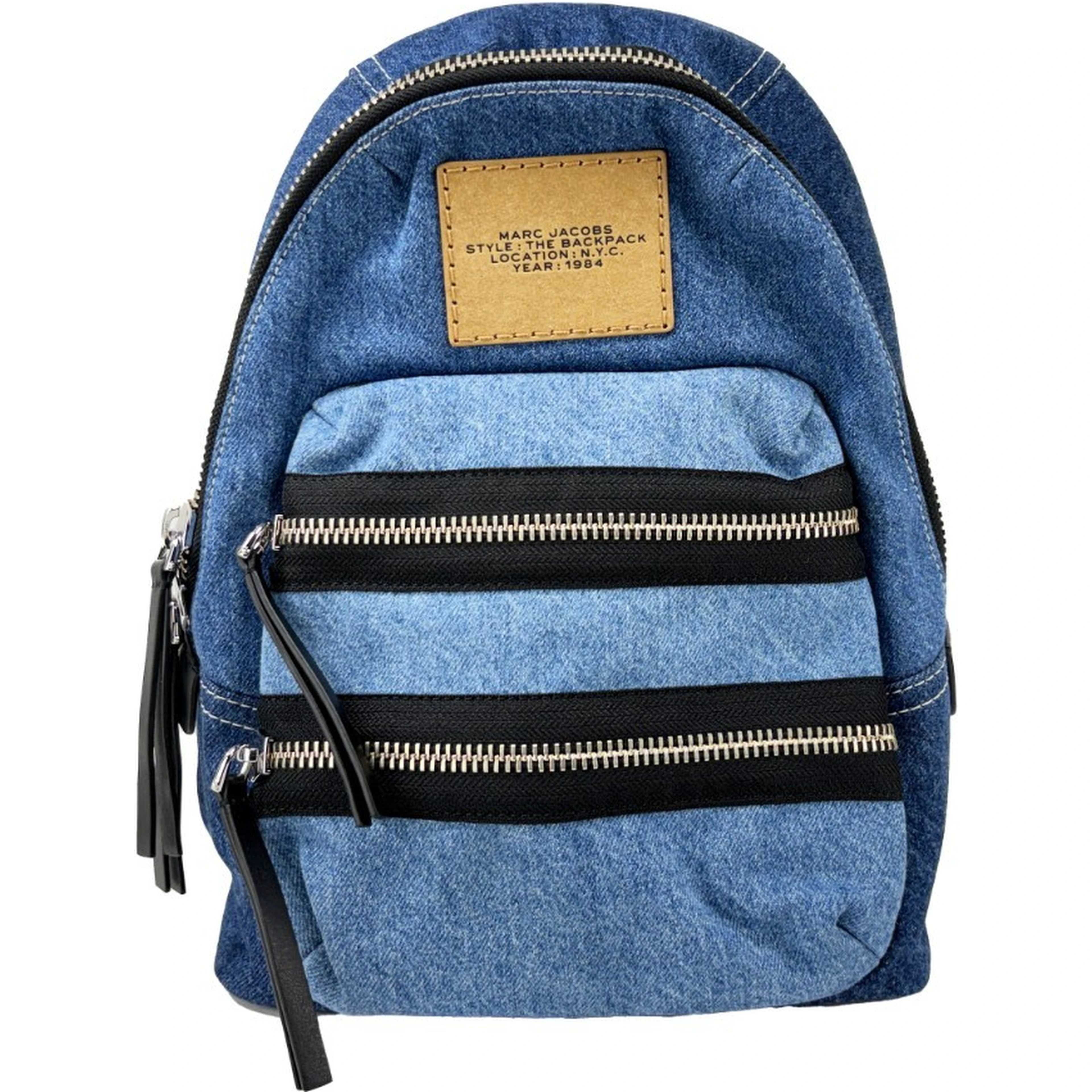Marc Jacobs The Biker Medium Denim Backpack Bookbag