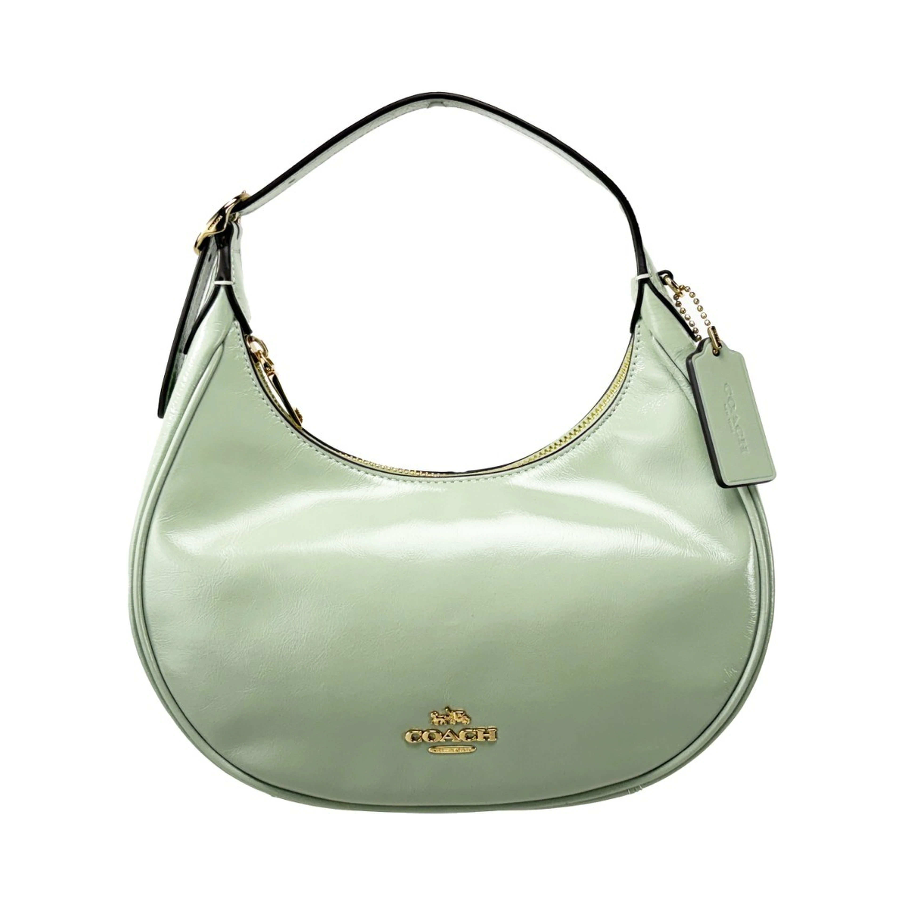 Coach Emily Glazed Leather Shoulder Bag