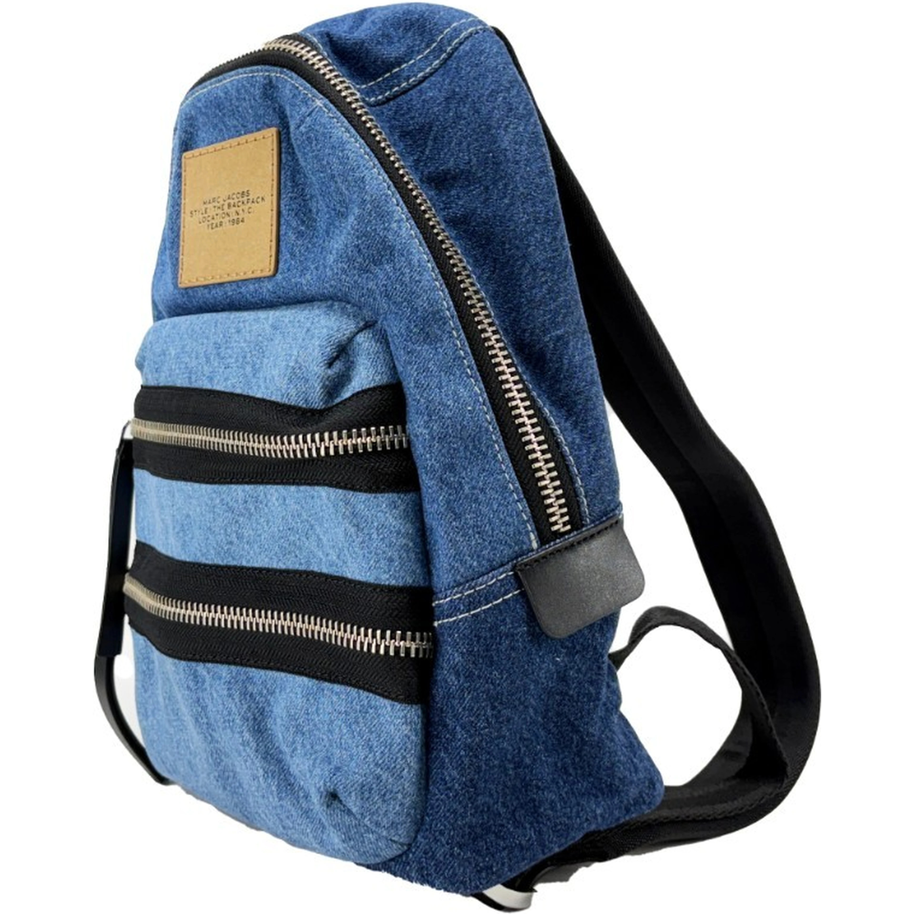 Marc Jacobs The Biker Medium Denim Backpack Bookbag