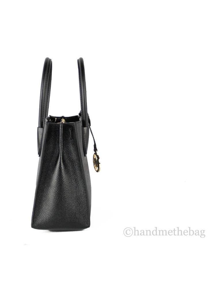 Michael Kors Mercer Medium Leather Messenger Crossbody Handbag (Black Solid) alternative