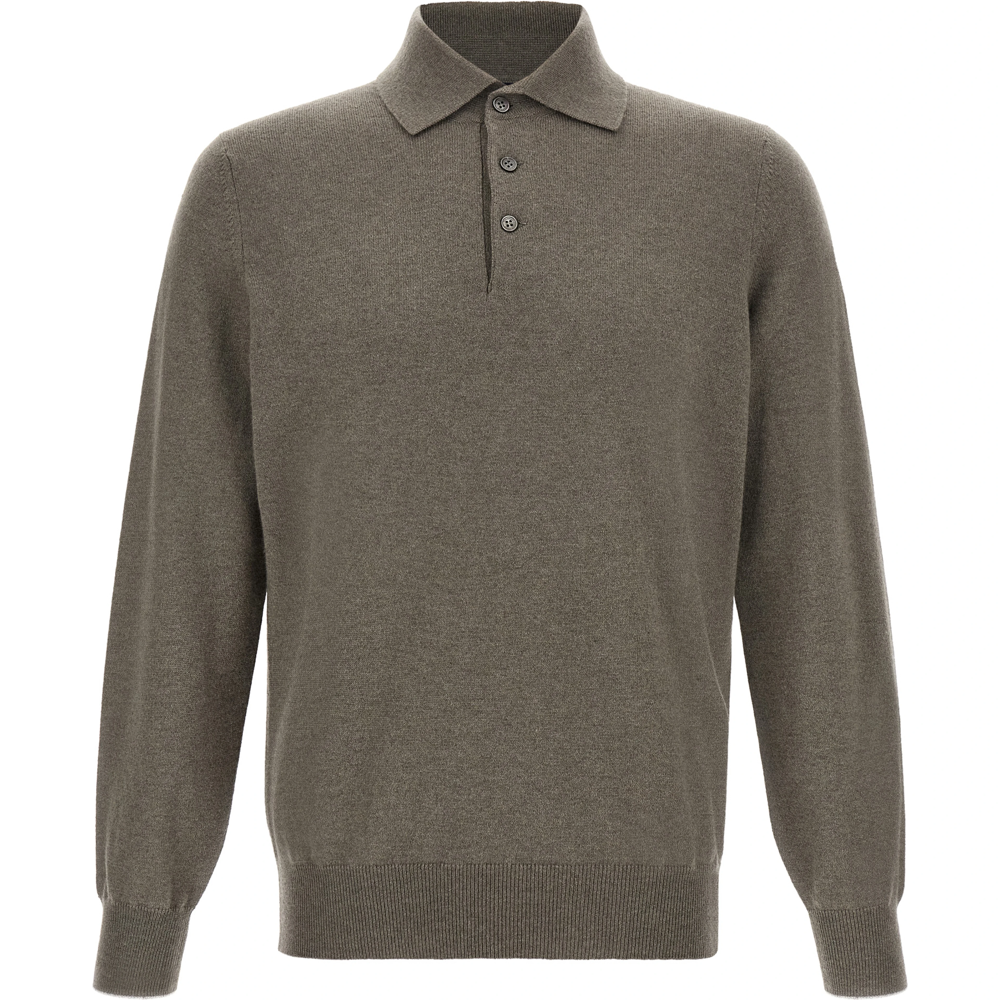 Bicolor Cashmere Polo Shirt