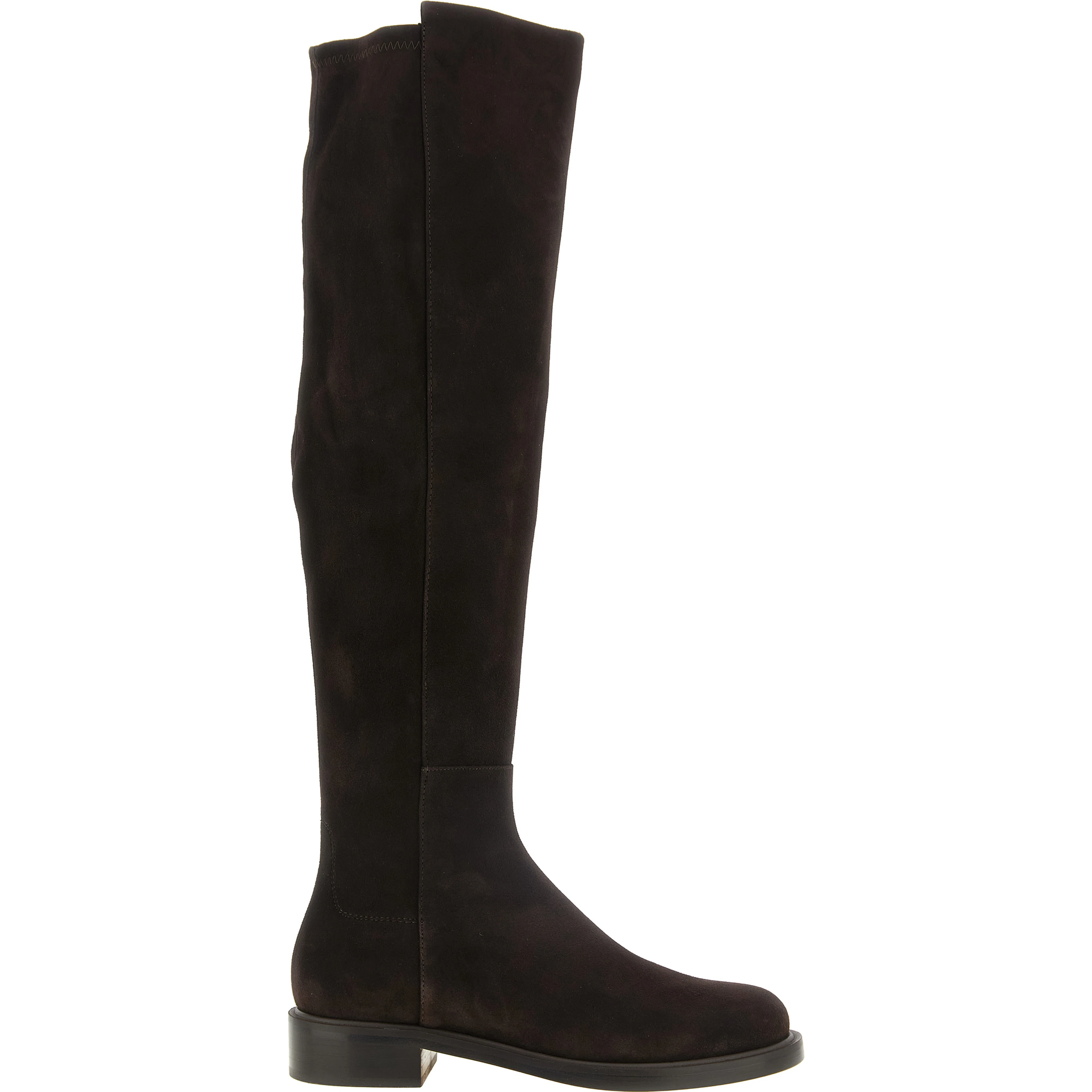 Brown Lamb Leather Over The Knee