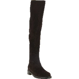 Brown Lamb Leather Over The Knee