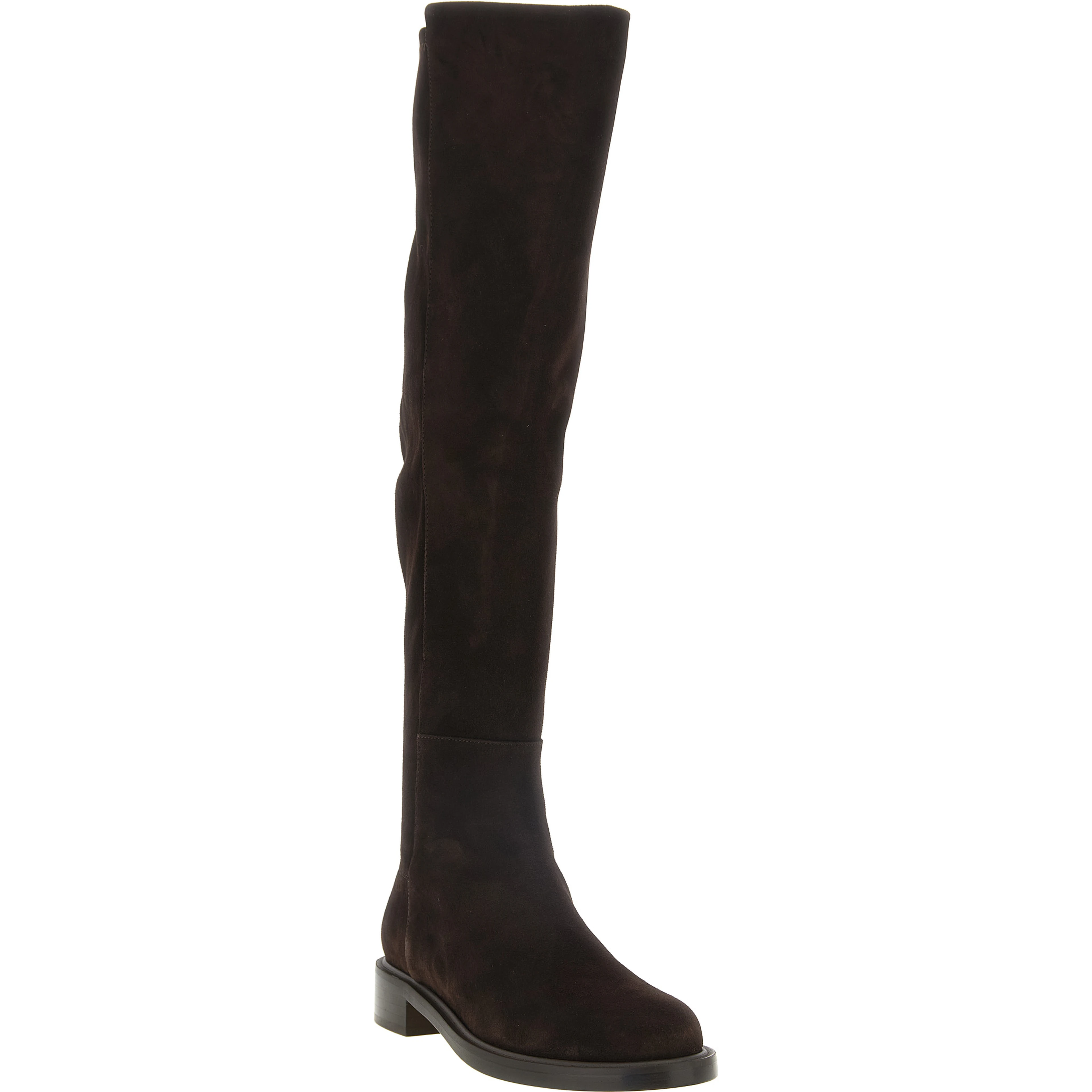 Brown Lamb Leather Over The Knee
