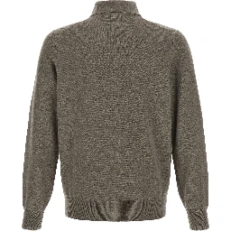 Bicolor Cashmere Polo Shirt