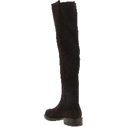 Brown Lamb Leather Over The Knee