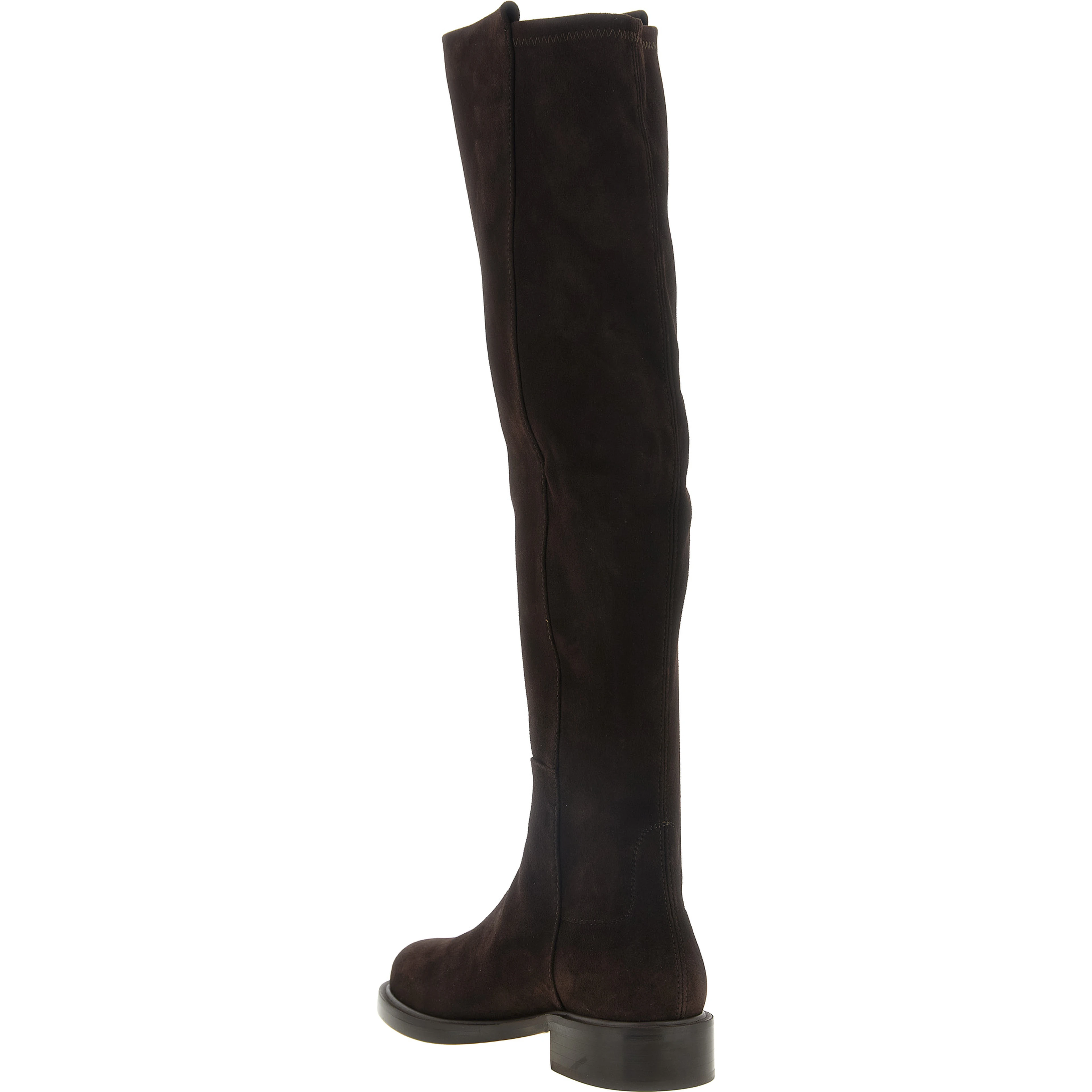 Brown Lamb Leather Over The Knee