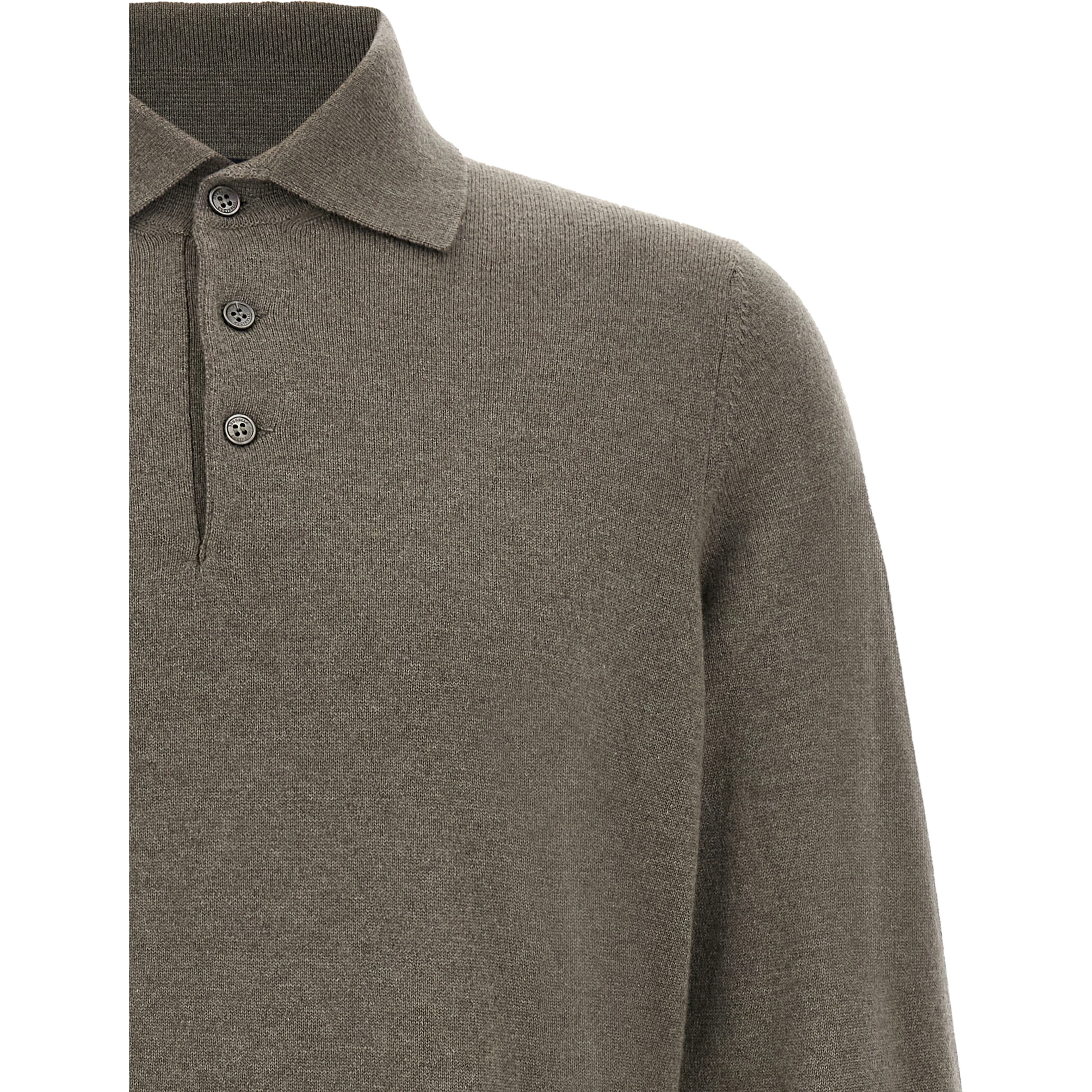 Bicolor Cashmere Polo Shirt