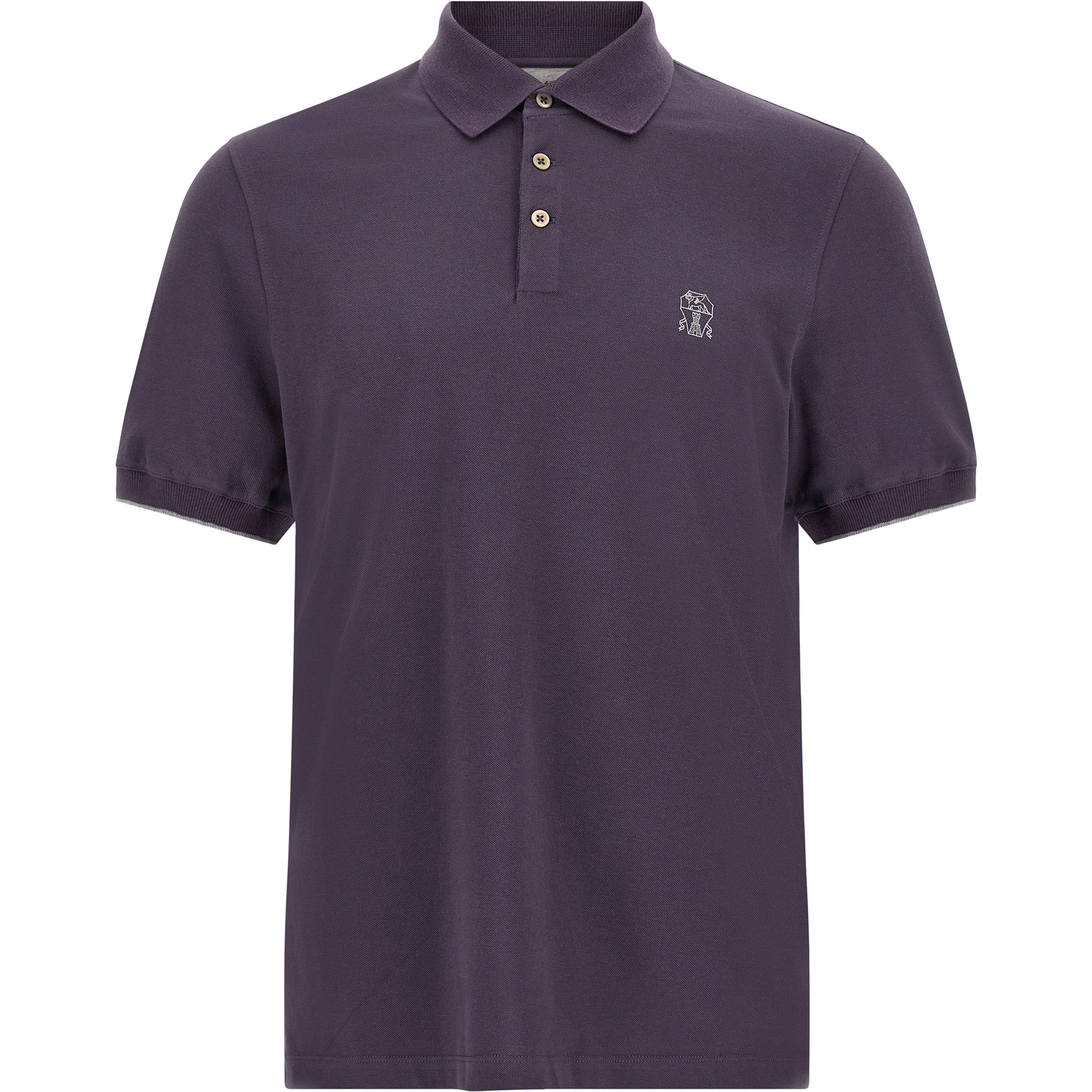 Purple Cotton Polo Shirt