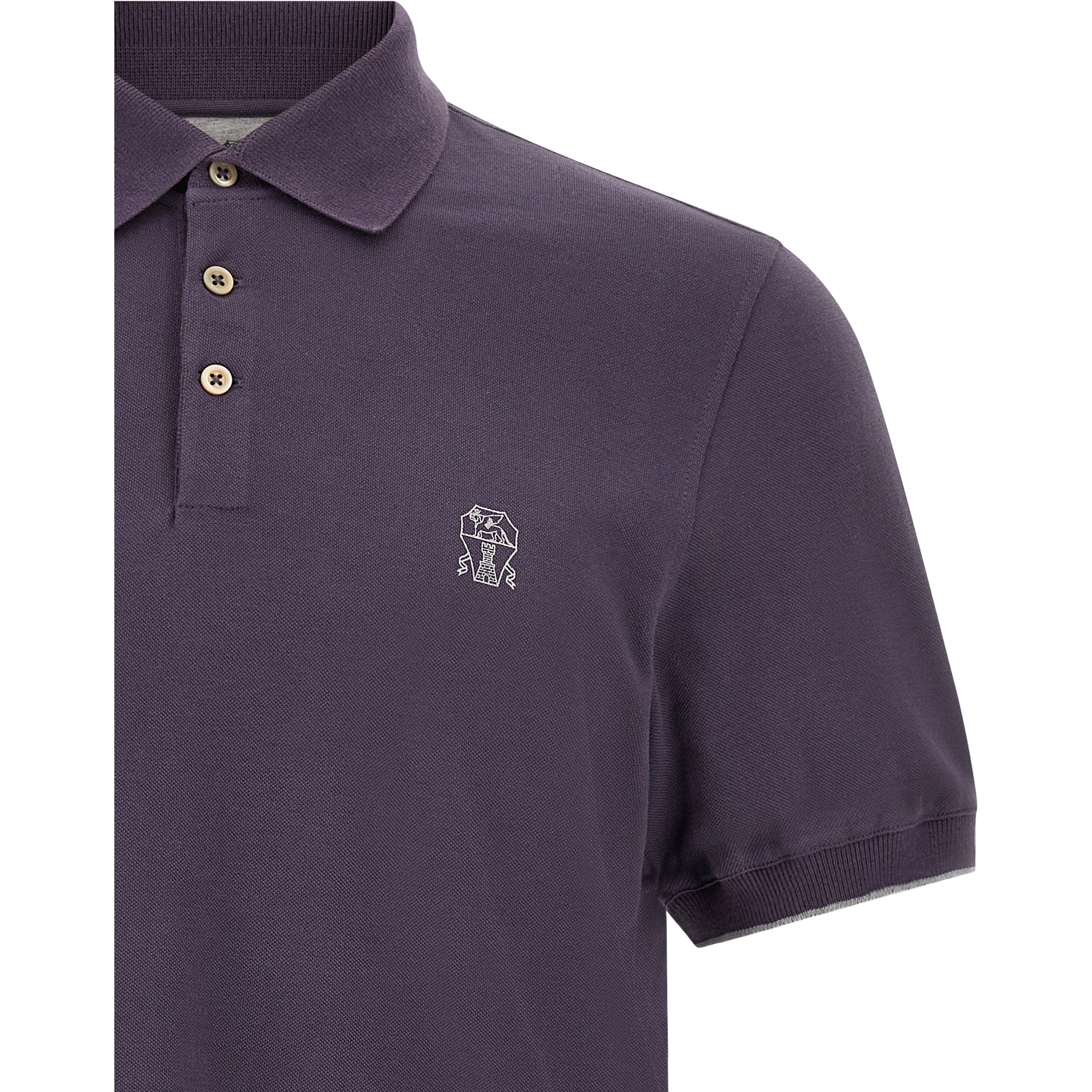 Purple Cotton Polo Shirt