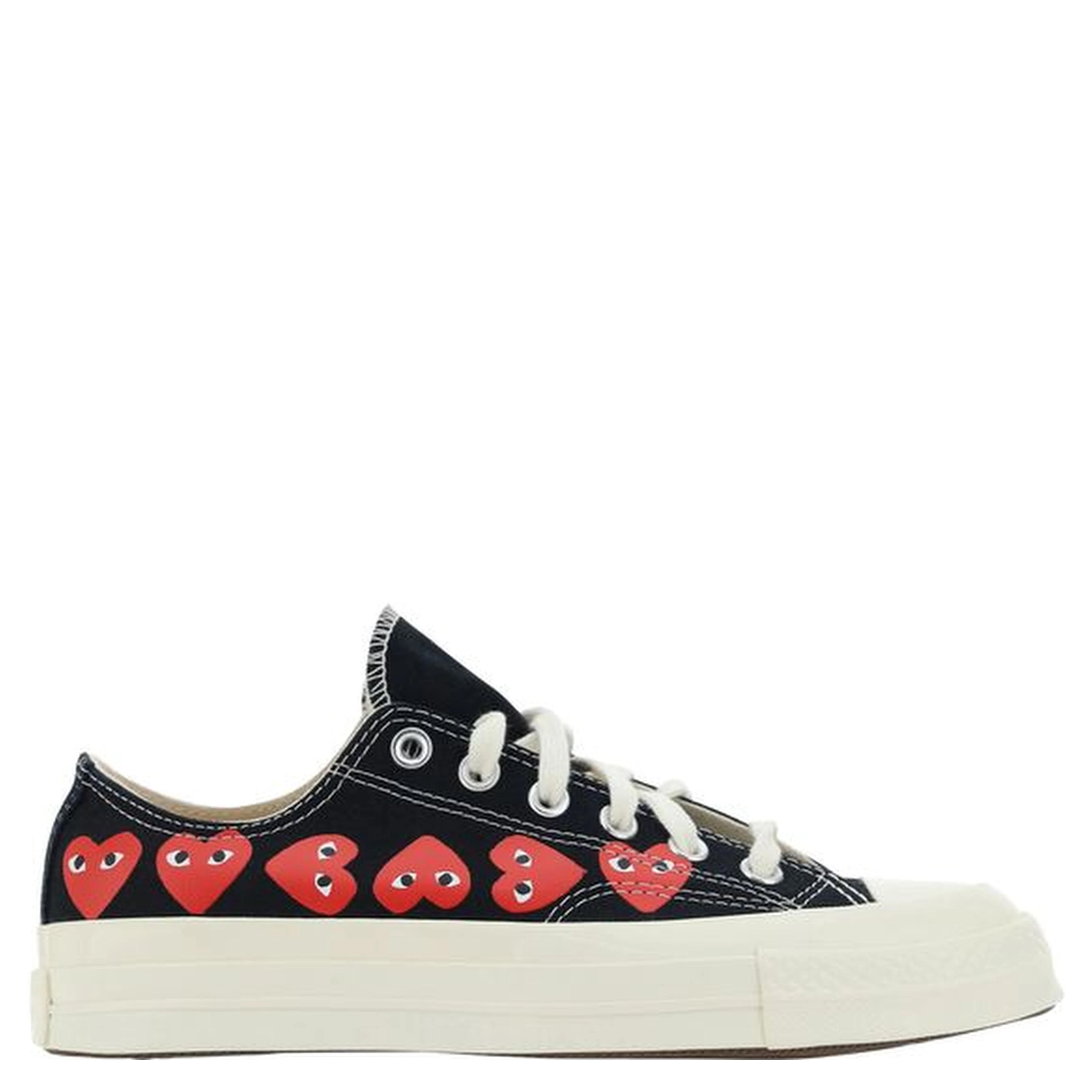 Black Cotton Low Top Sneakers