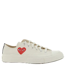 White Rubber Low Top Sneakers