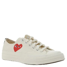 White Rubber Low Top Sneakers