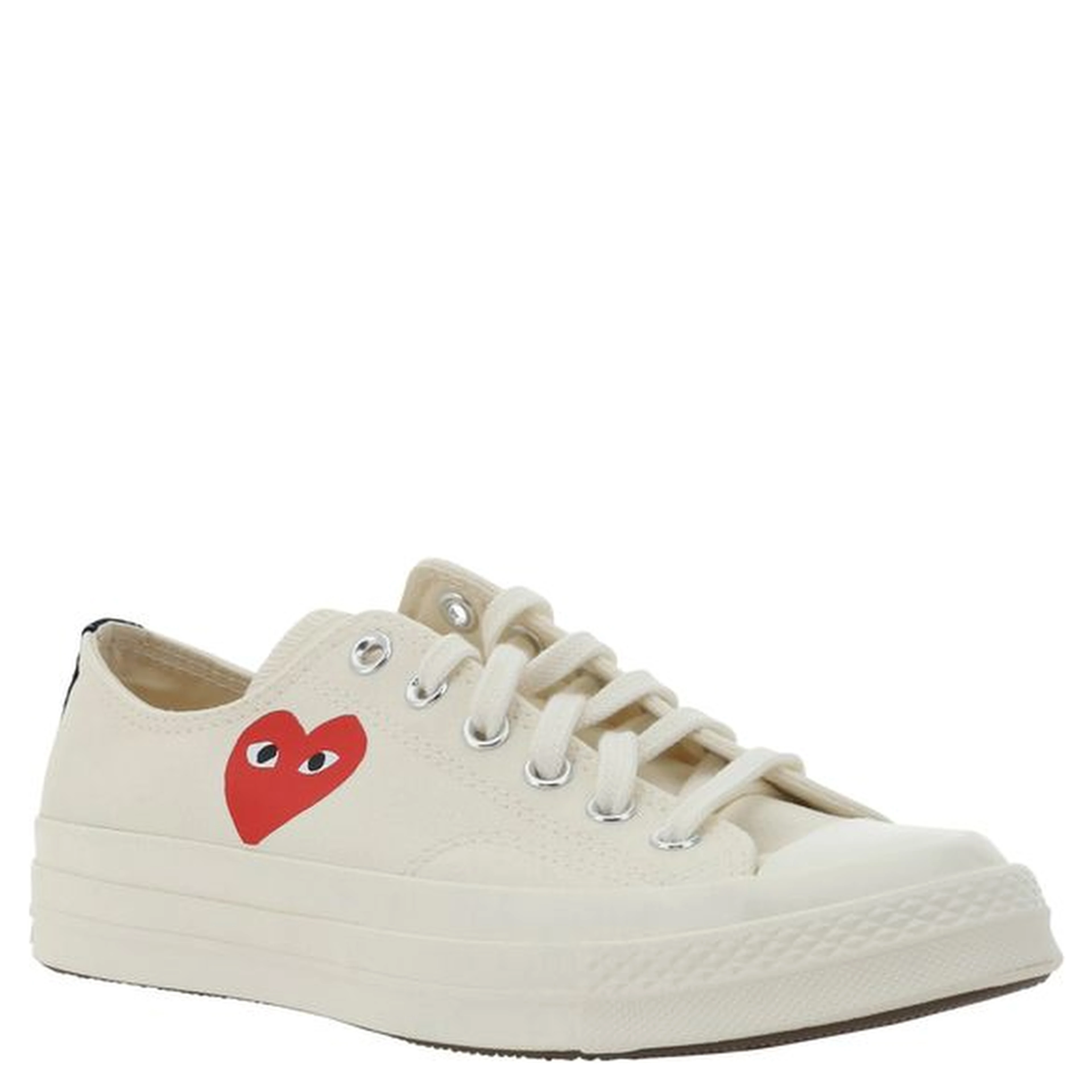 White Rubber Low Top Sneakers