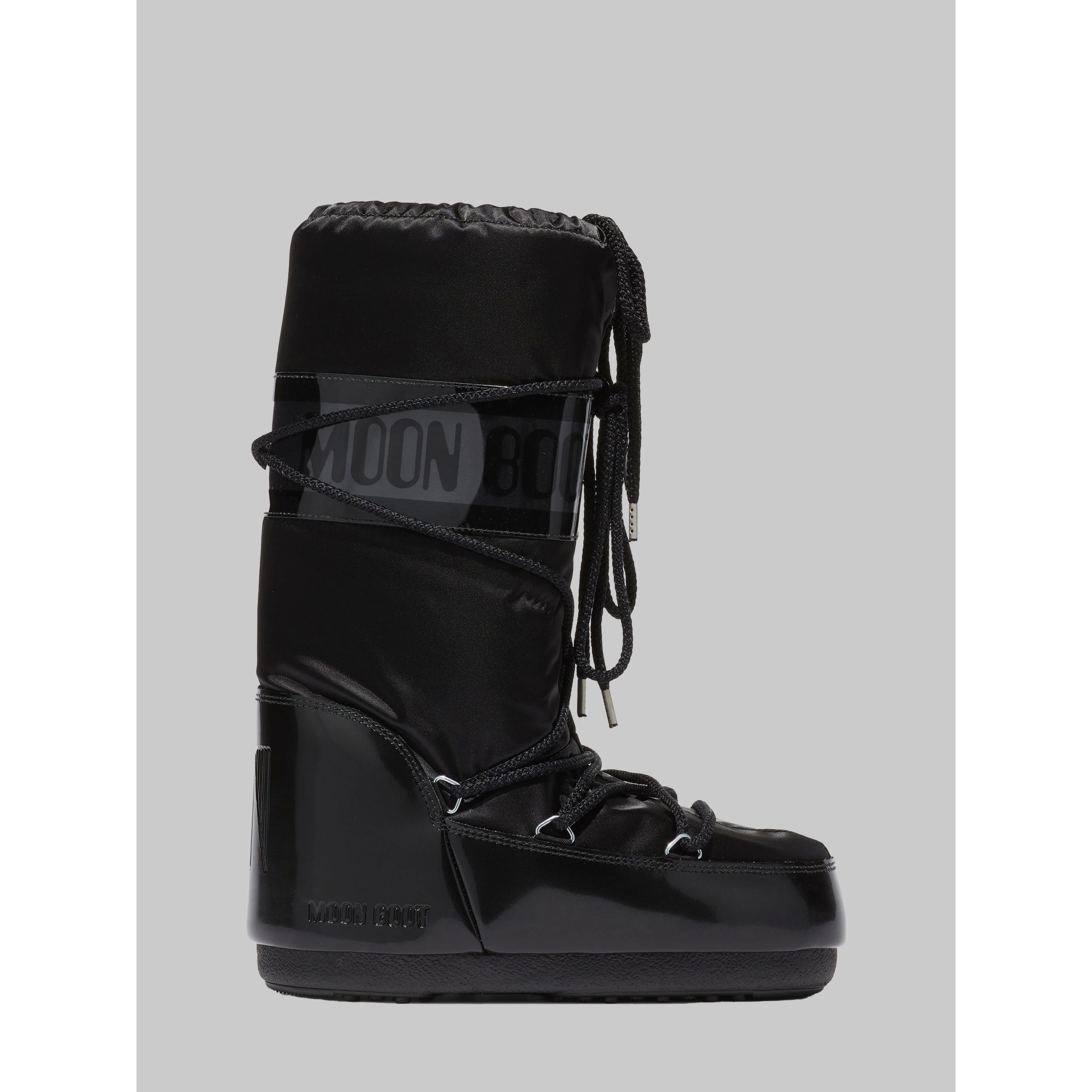 Black satin Icon Glance boots