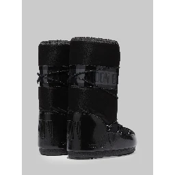 Black satin Icon Glance boots