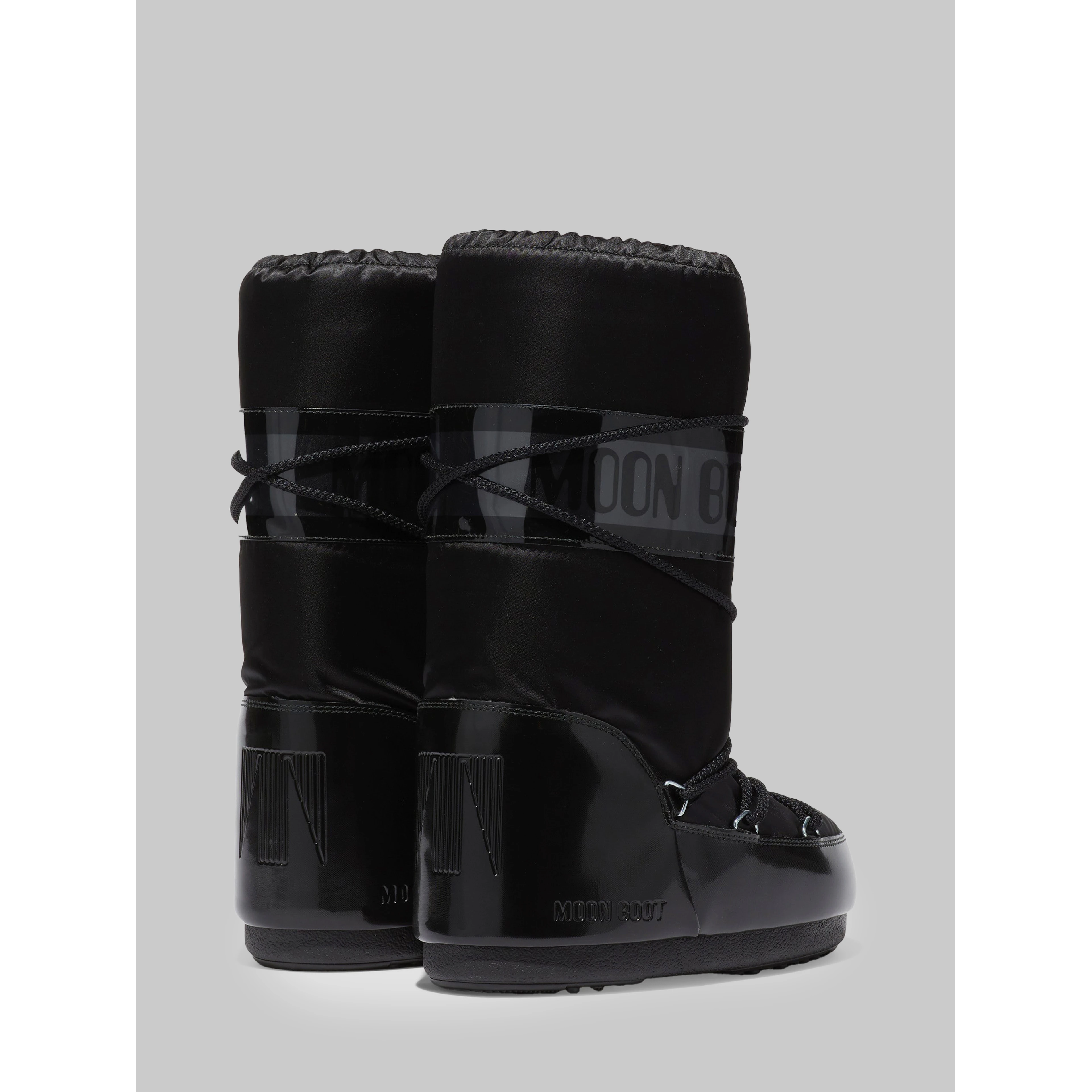 Black satin Icon Glance boots