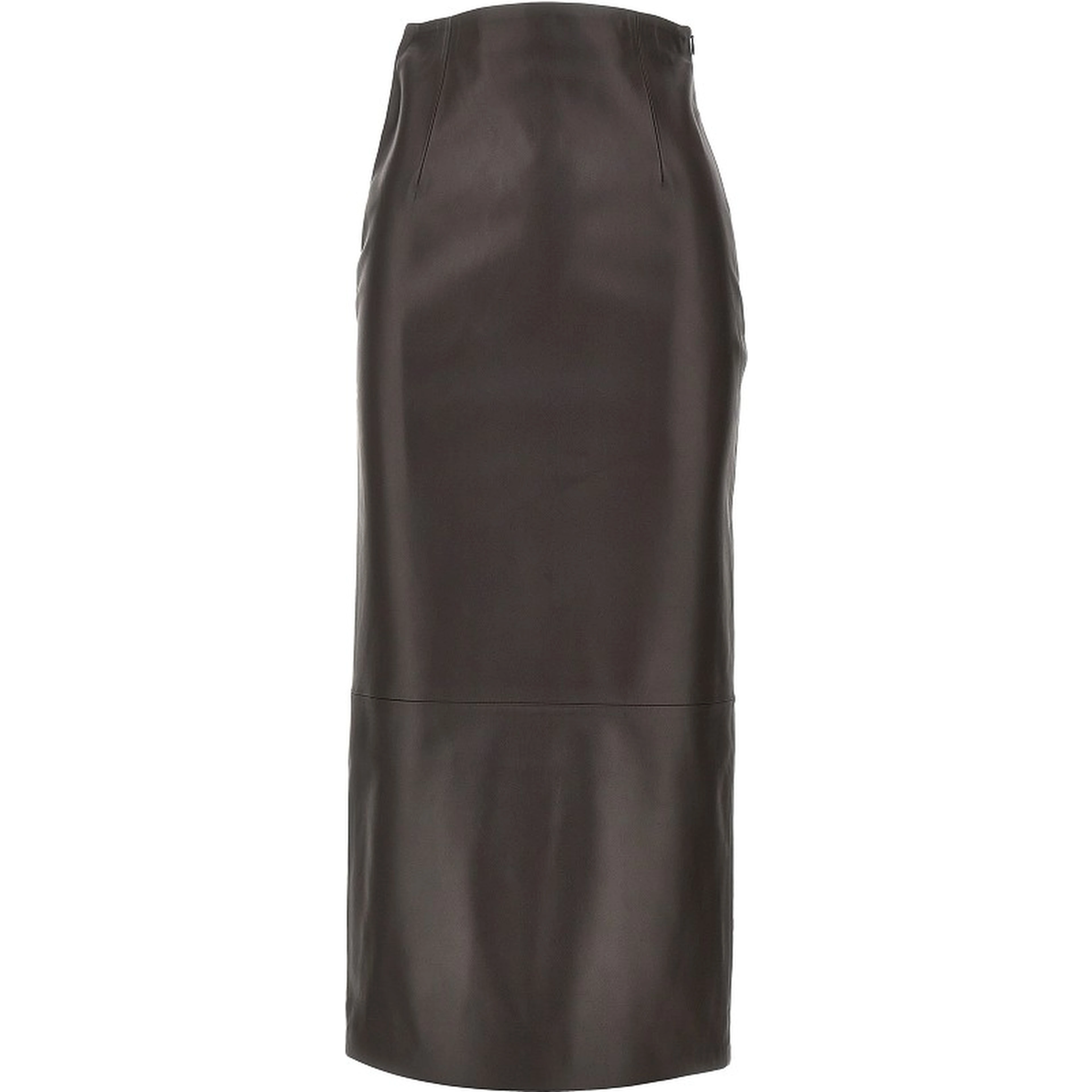 'Inga' leather ankle-length skirt