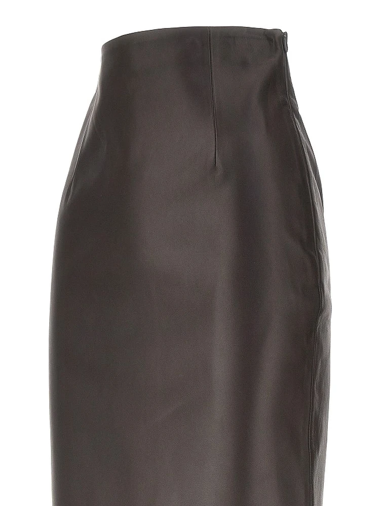 'Inga' leather ankle-length skirt alternative