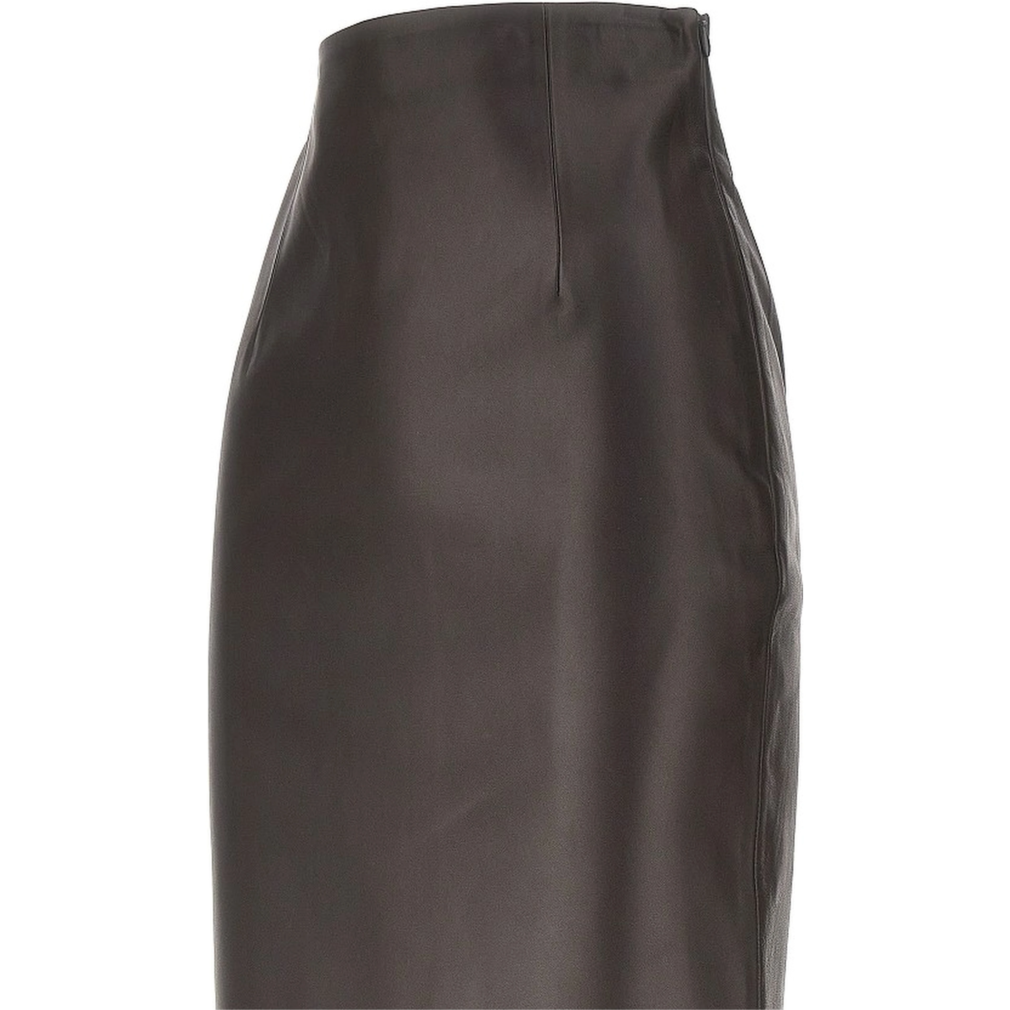 'Inga' leather ankle-length skirt