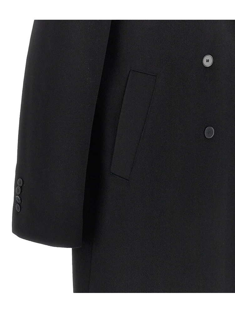 'Rosco' double-breasted long coat alternative