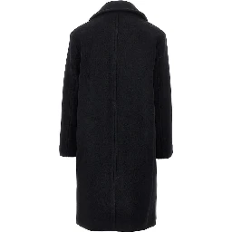Wool-blend double-breasted overcoat