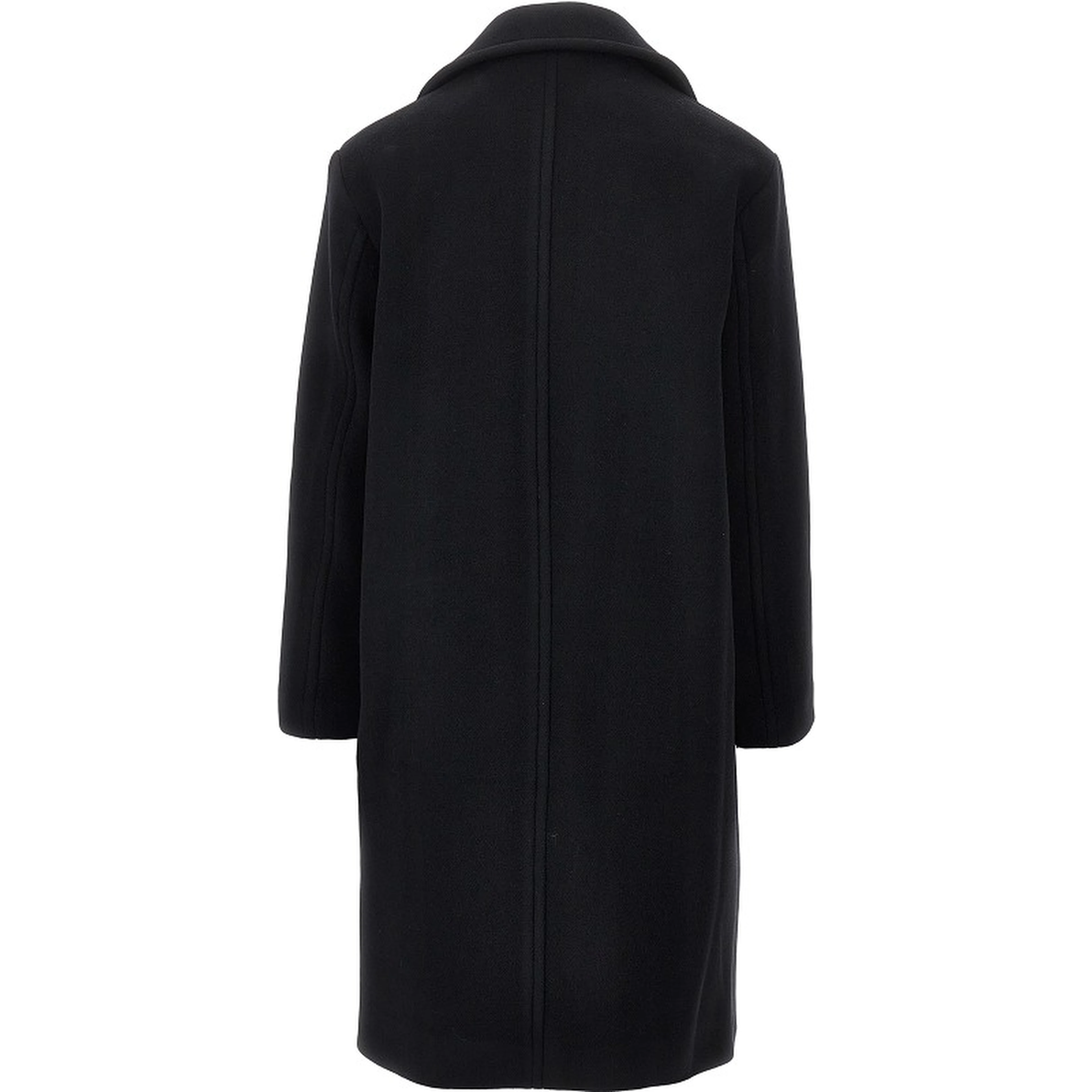Wool-blend double-breasted overcoat
