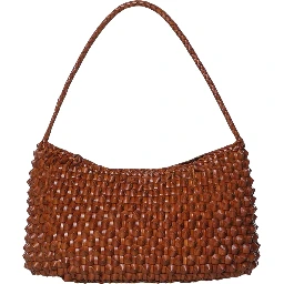 BASIL CACTUS WEAVE SHOULDER TOTE