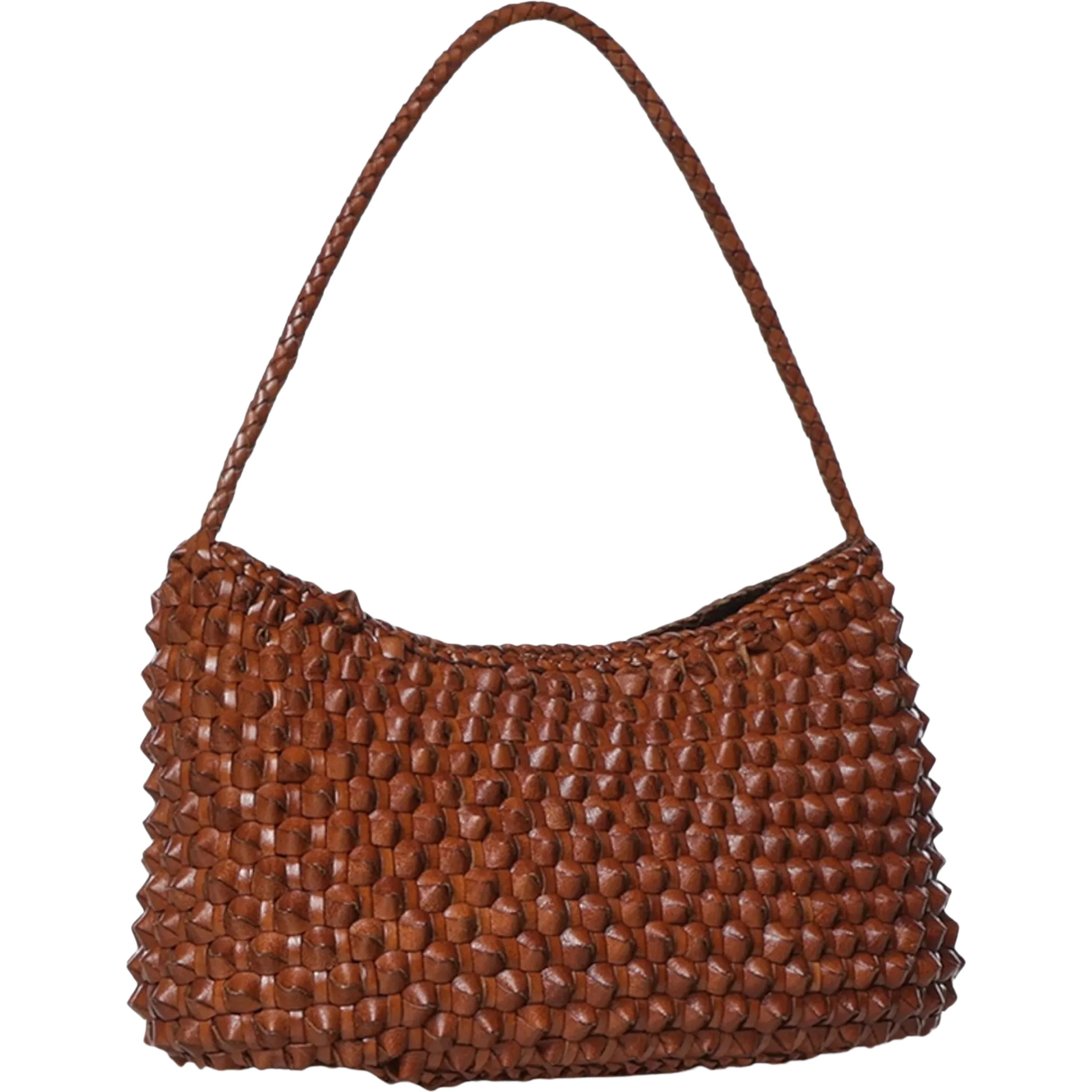 BASIL CACTUS WEAVE SHOULDER TOTE