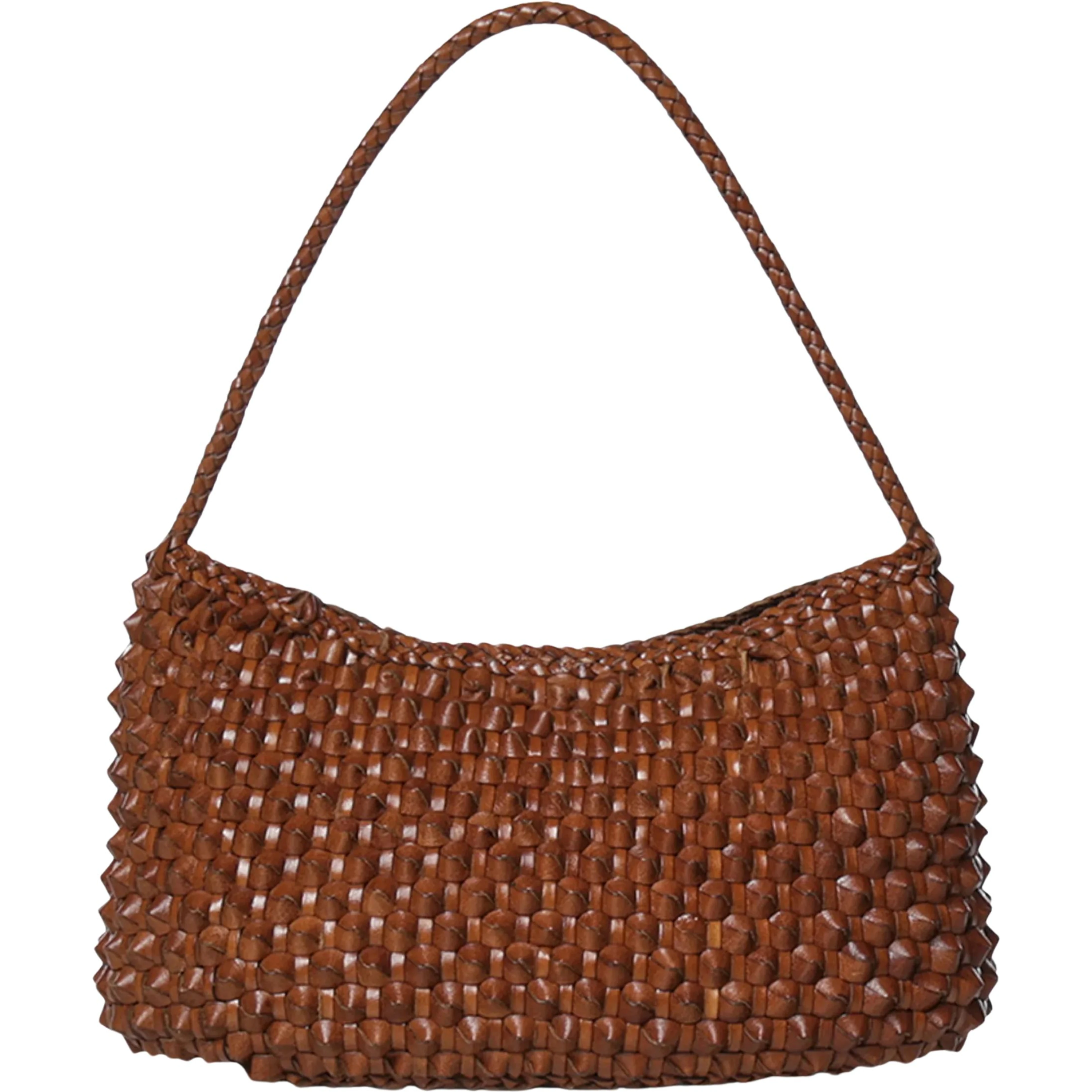 BASIL CACTUS WEAVE SHOULDER TOTE