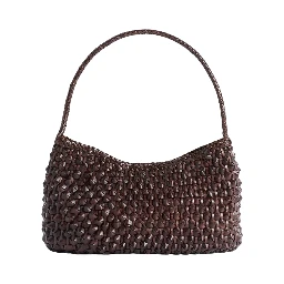 BASIL CACTUS WEAVE SHOULDER TOTE