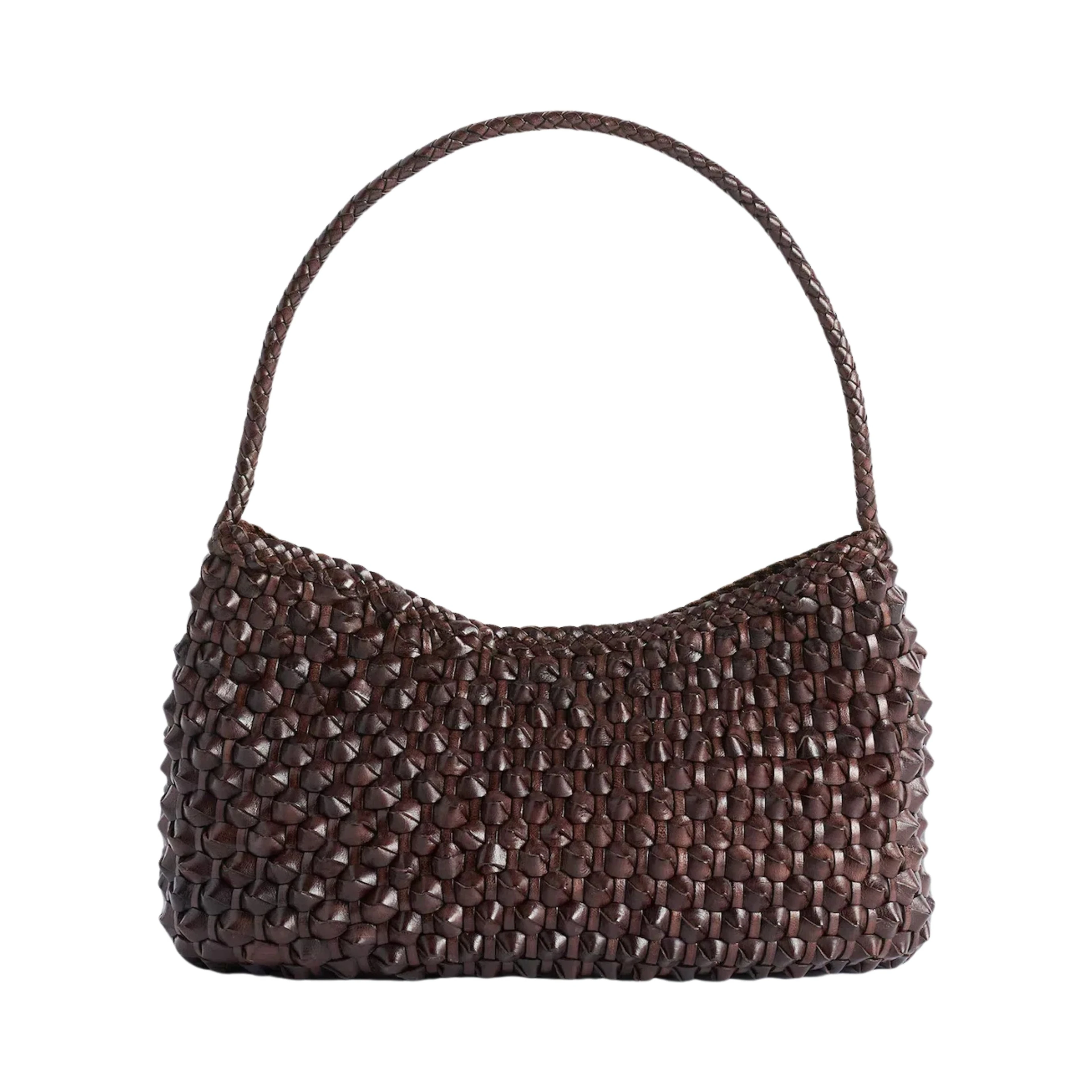 BASIL CACTUS WEAVE SHOULDER TOTE