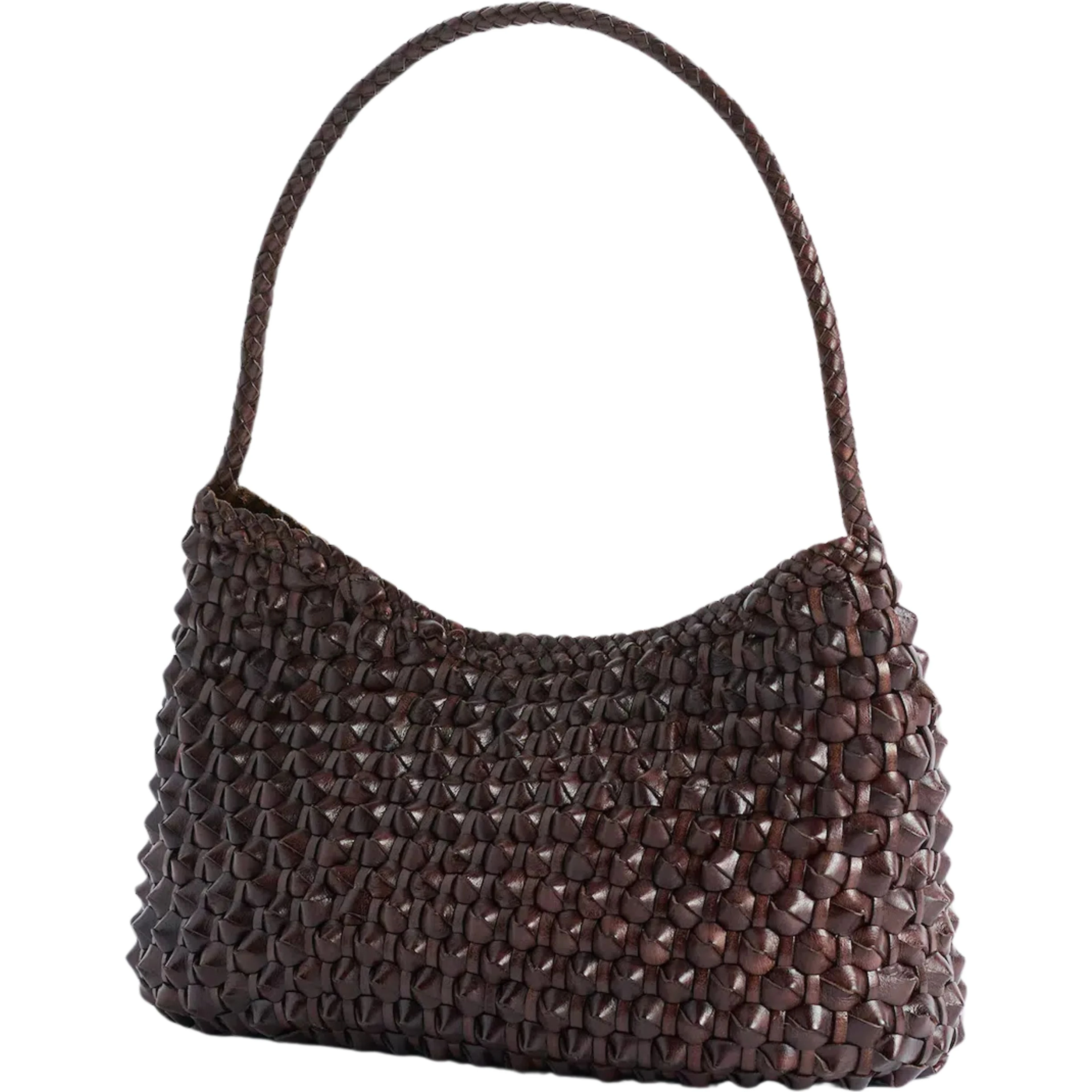 BASIL CACTUS WEAVE SHOULDER TOTE