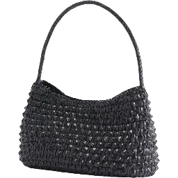 BASIL CACTUS WEAVE SHOULDER TOTE