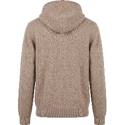 FULL ZIPPER HOODED KNIT SWEATER