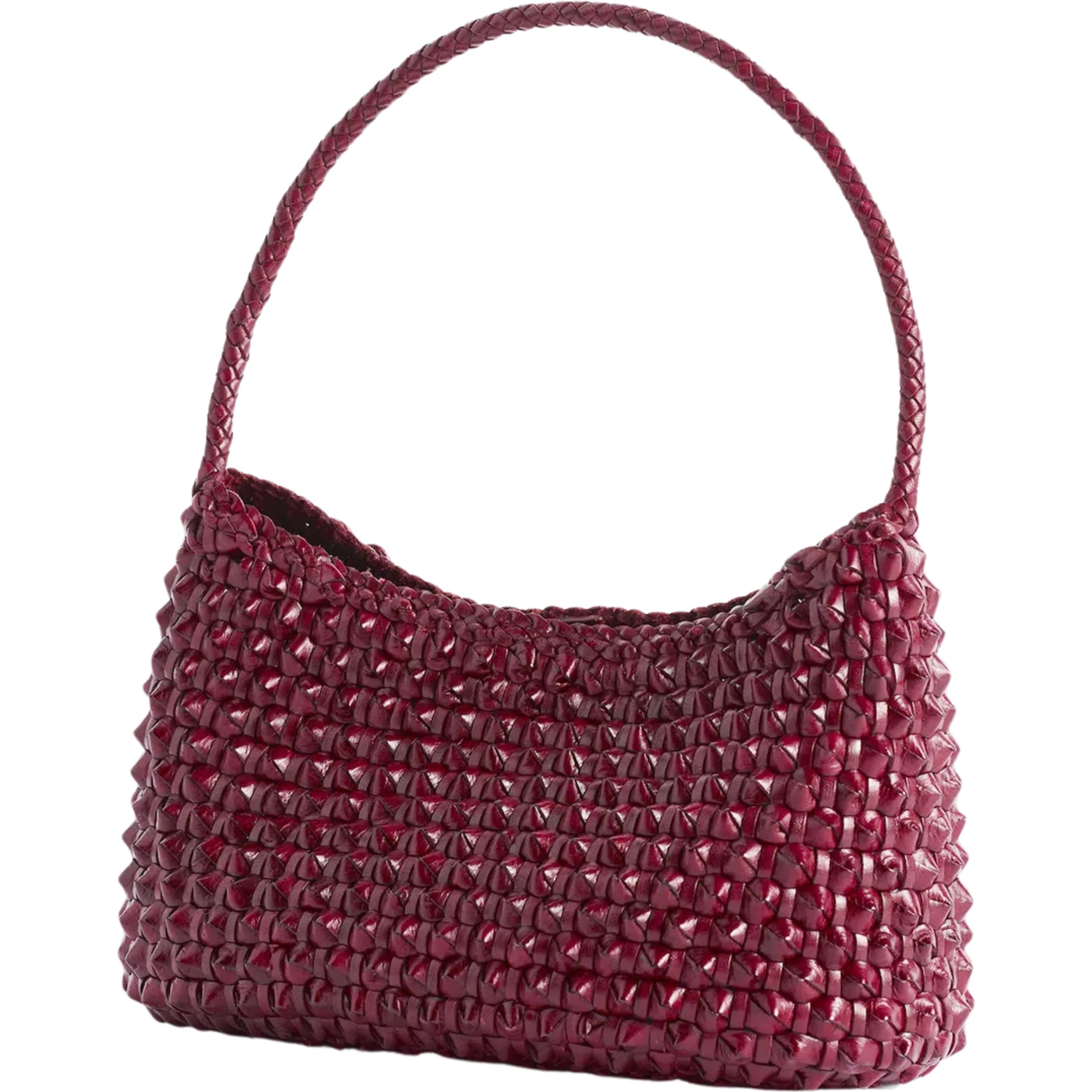 BASIL CACTUS WEAVE SHOULDER TOTE