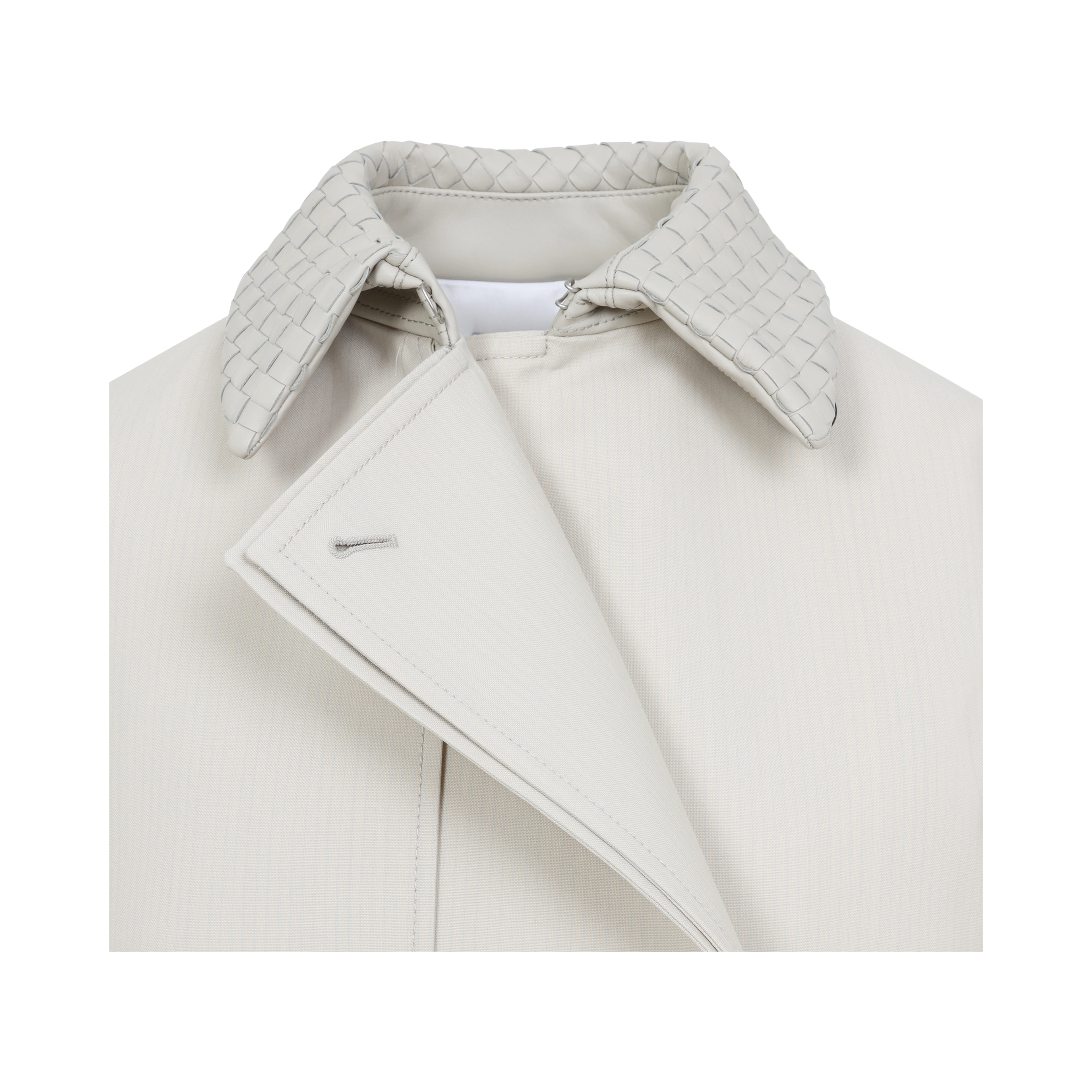 Bottega Veneta Wool Cotton Striped Coat