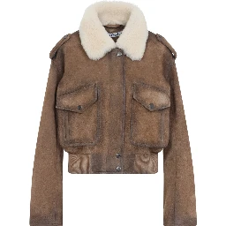 Acne Studios Leather Bomber Jacket