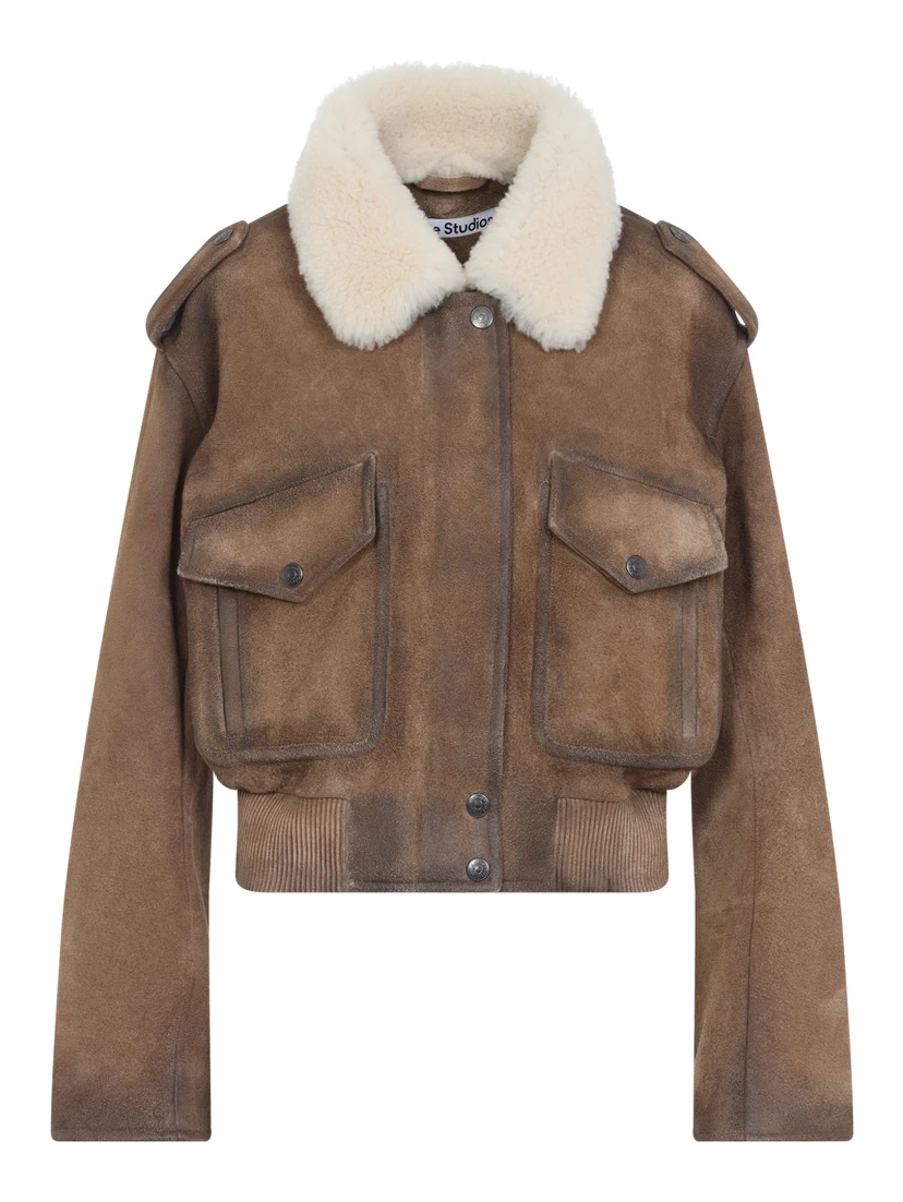 Acne Studios Leather Bomber Jacket