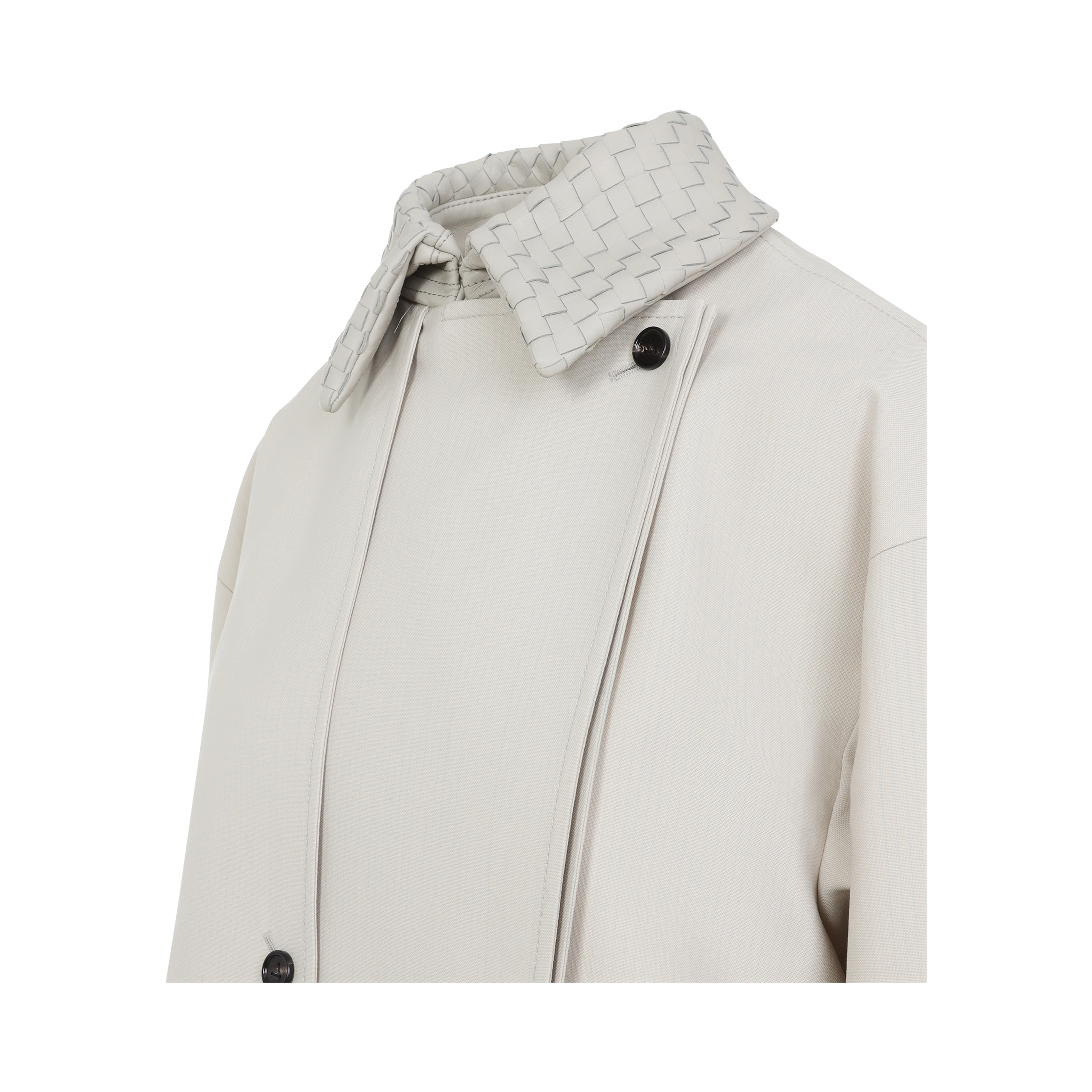 Bottega Veneta Wool Cotton Striped Coat