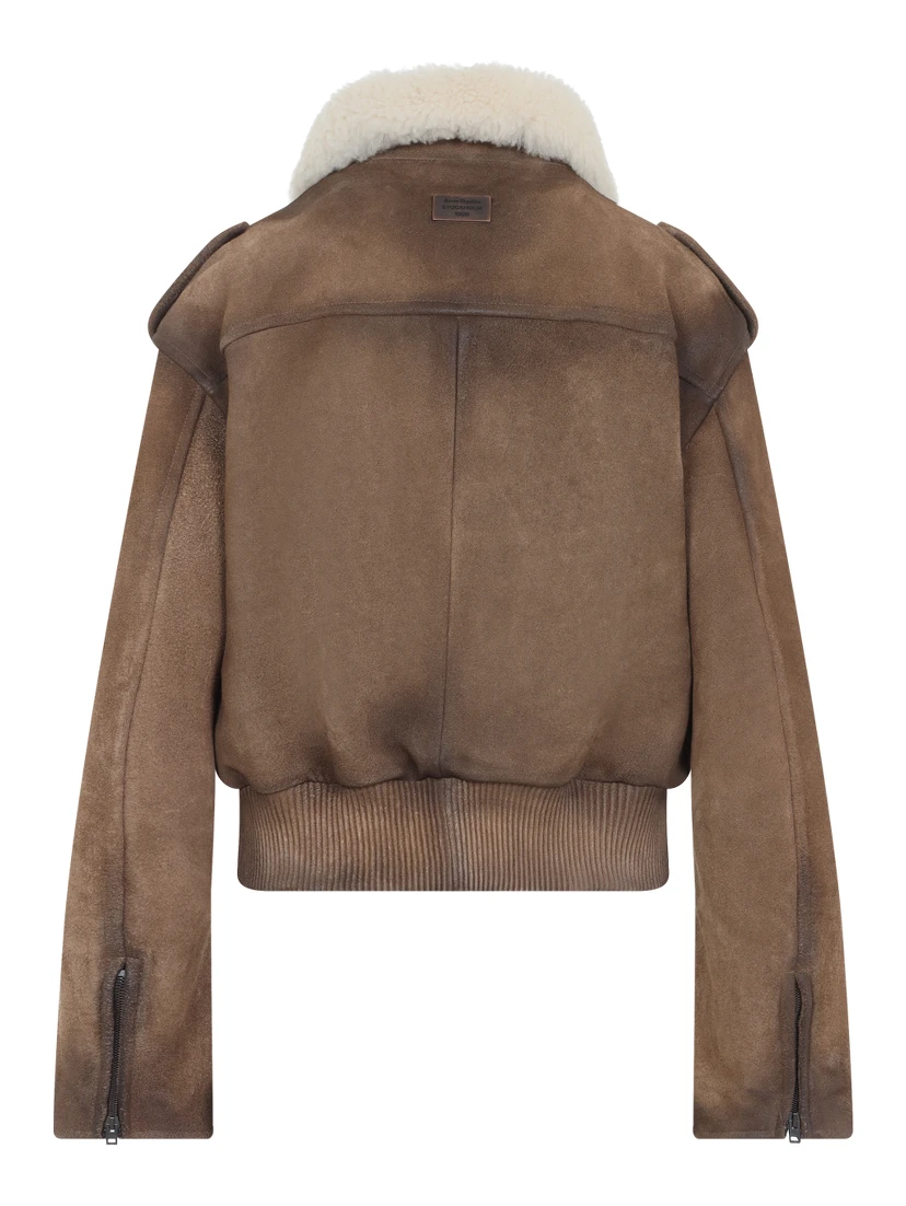 Acne Studios Leather Bomber Jacket