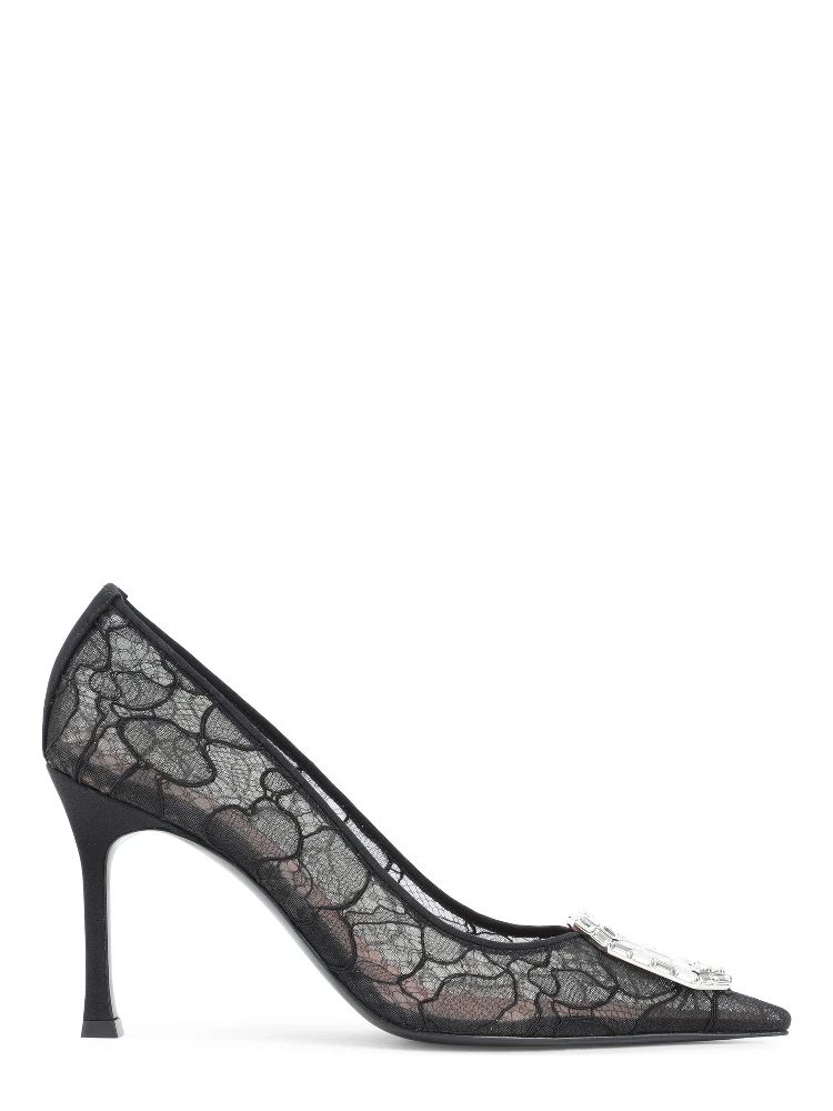 Amina Muaddi Camelia Lace Pump