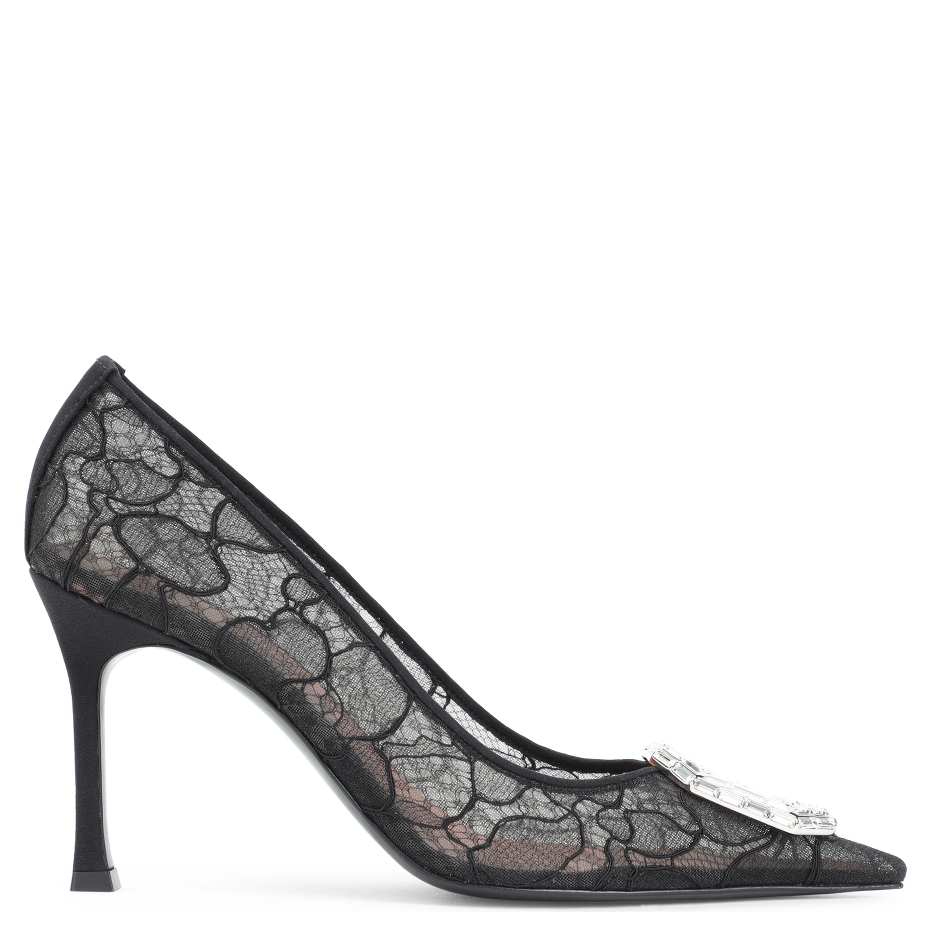 Amina Muaddi Camelia Lace Pump