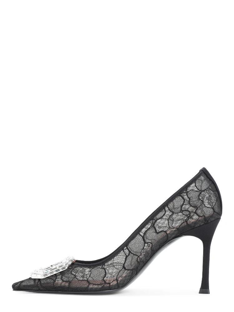 Amina Muaddi Camelia Lace Pump alternative