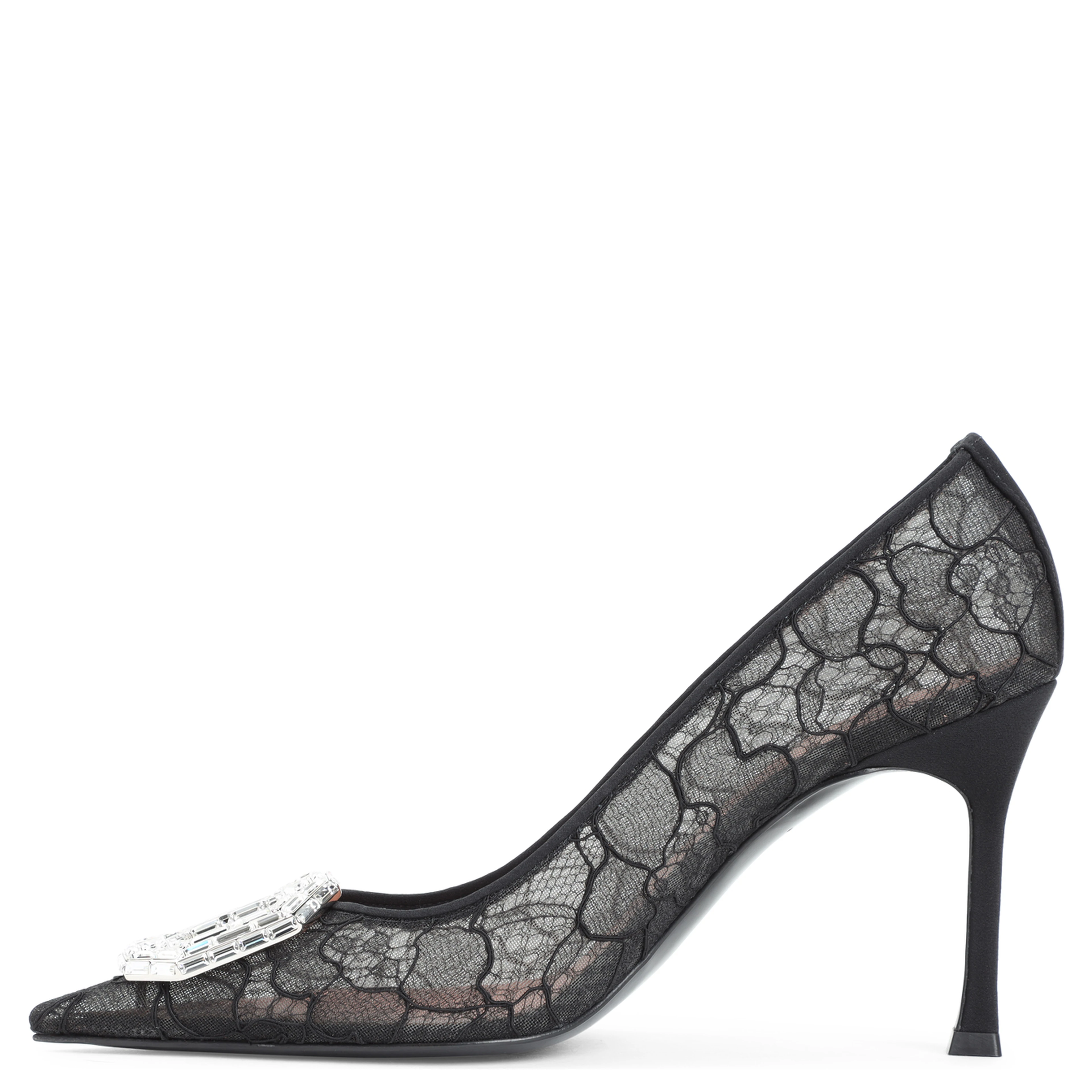 Amina Muaddi Camelia Lace Pump