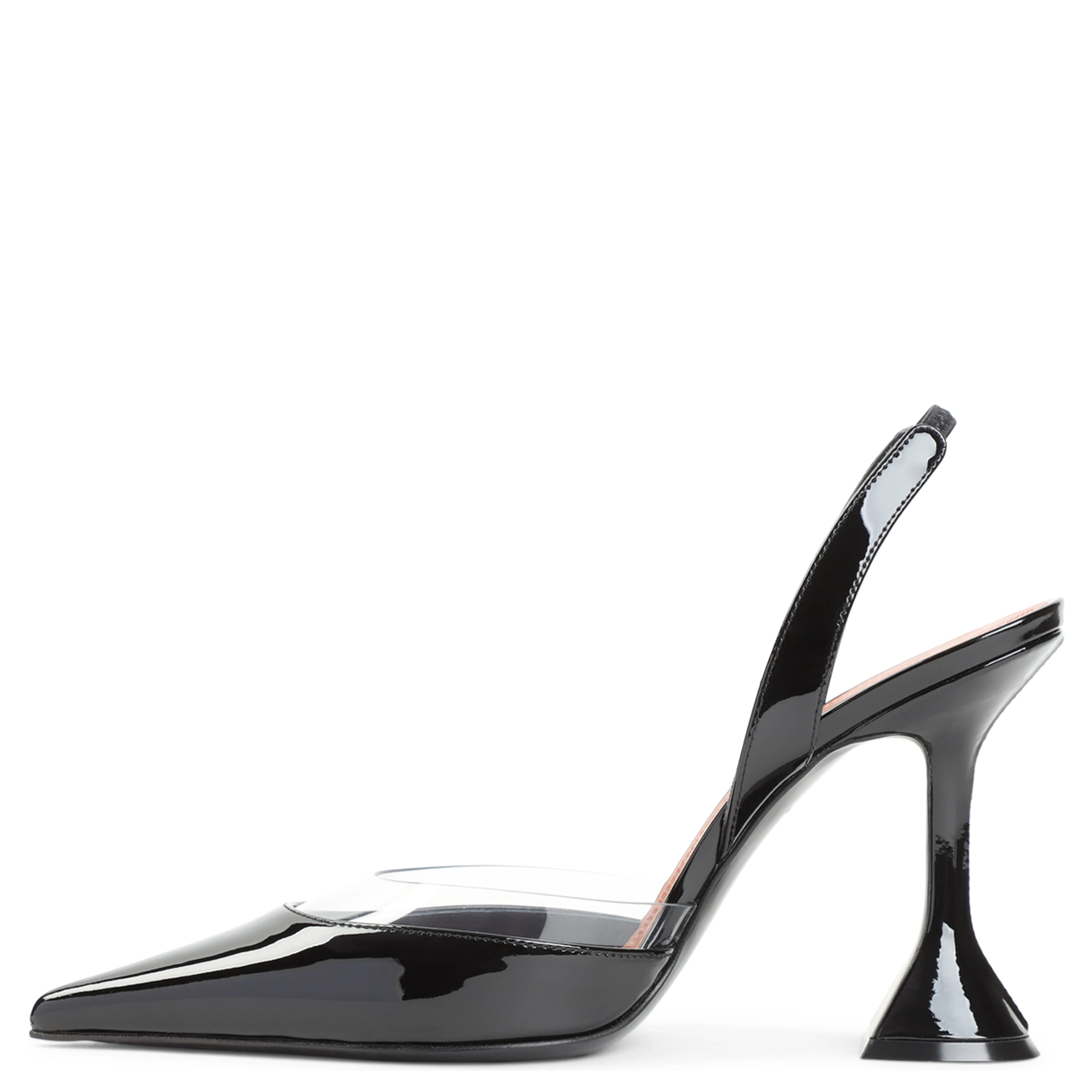 Amina Muaddi Lara Sling 95 Patent Pvc