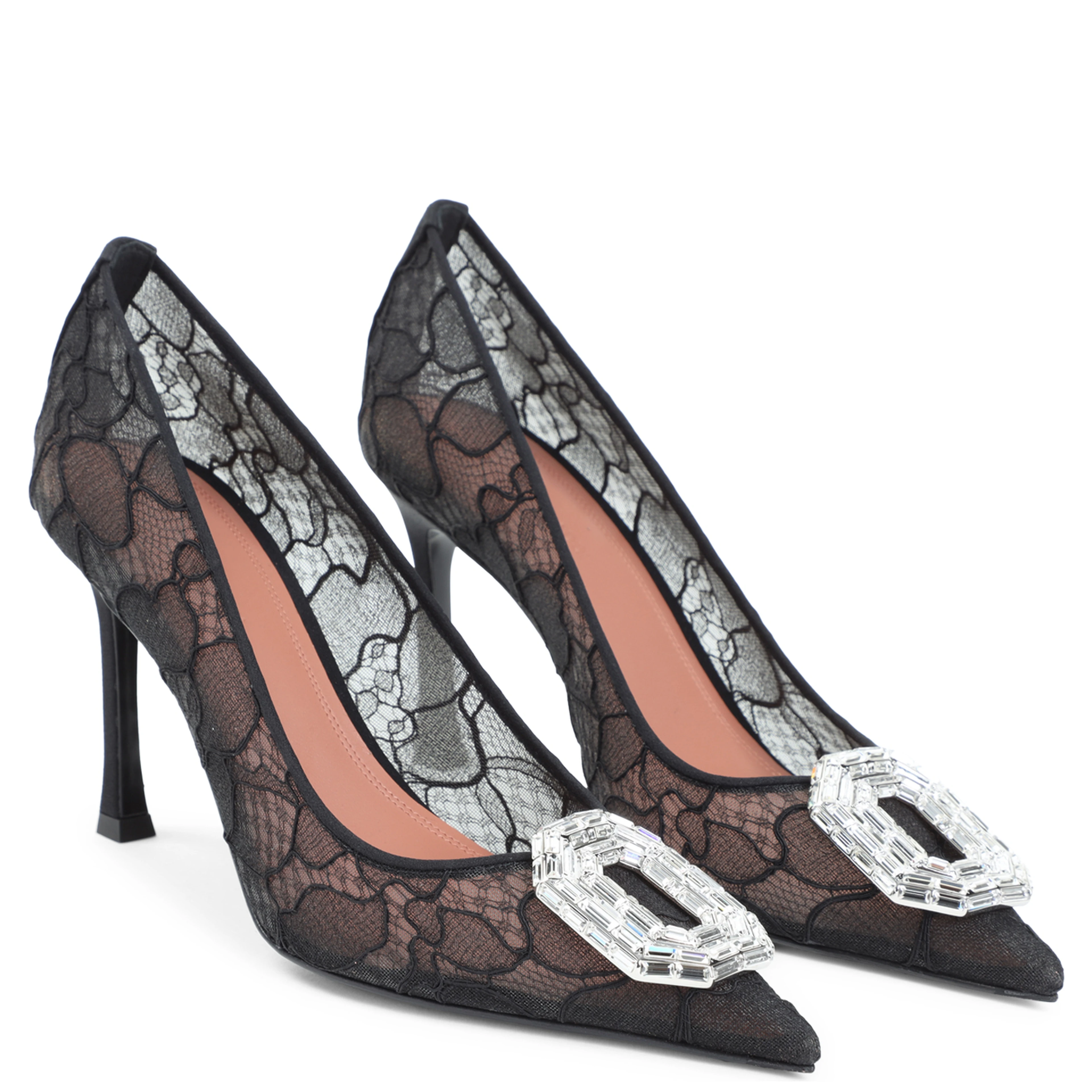 Amina Muaddi Camelia Lace Pump