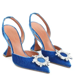 Amina Muaddi Begun Sling 95 Velvet