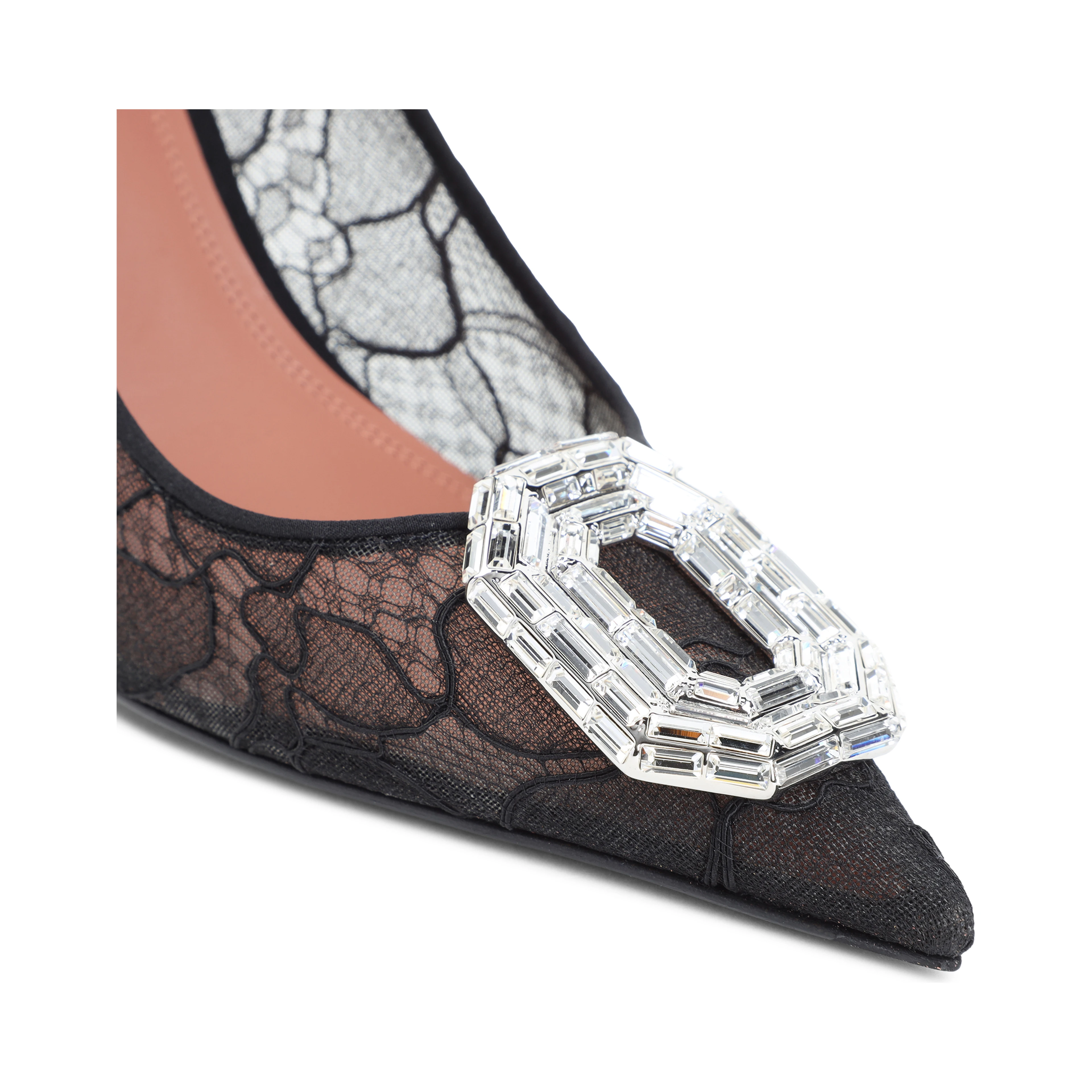 Amina Muaddi Camelia Lace Pump