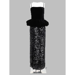 Abito Lungo Peplo con Paillettes